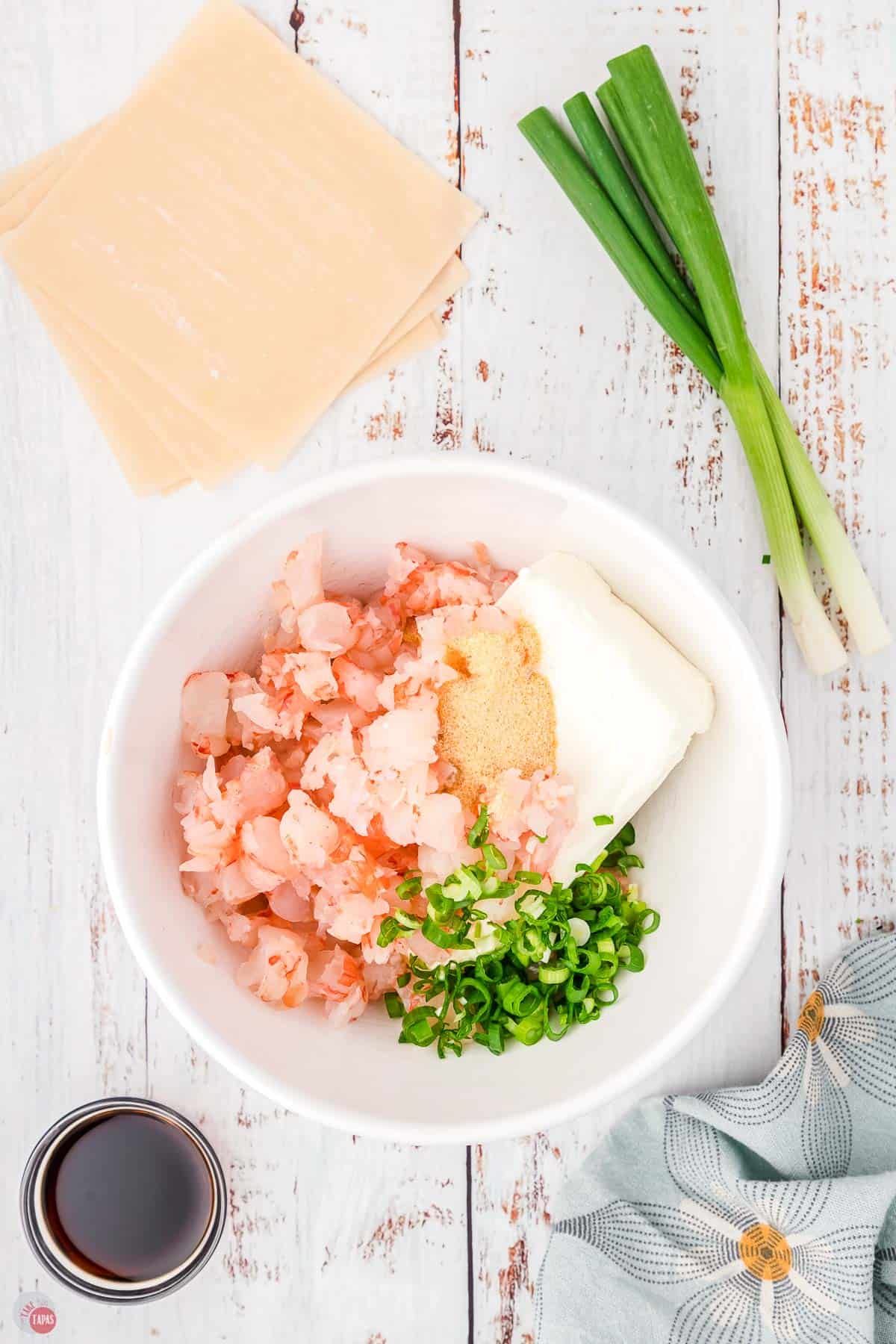 small pieces of the precooked route in a bowl