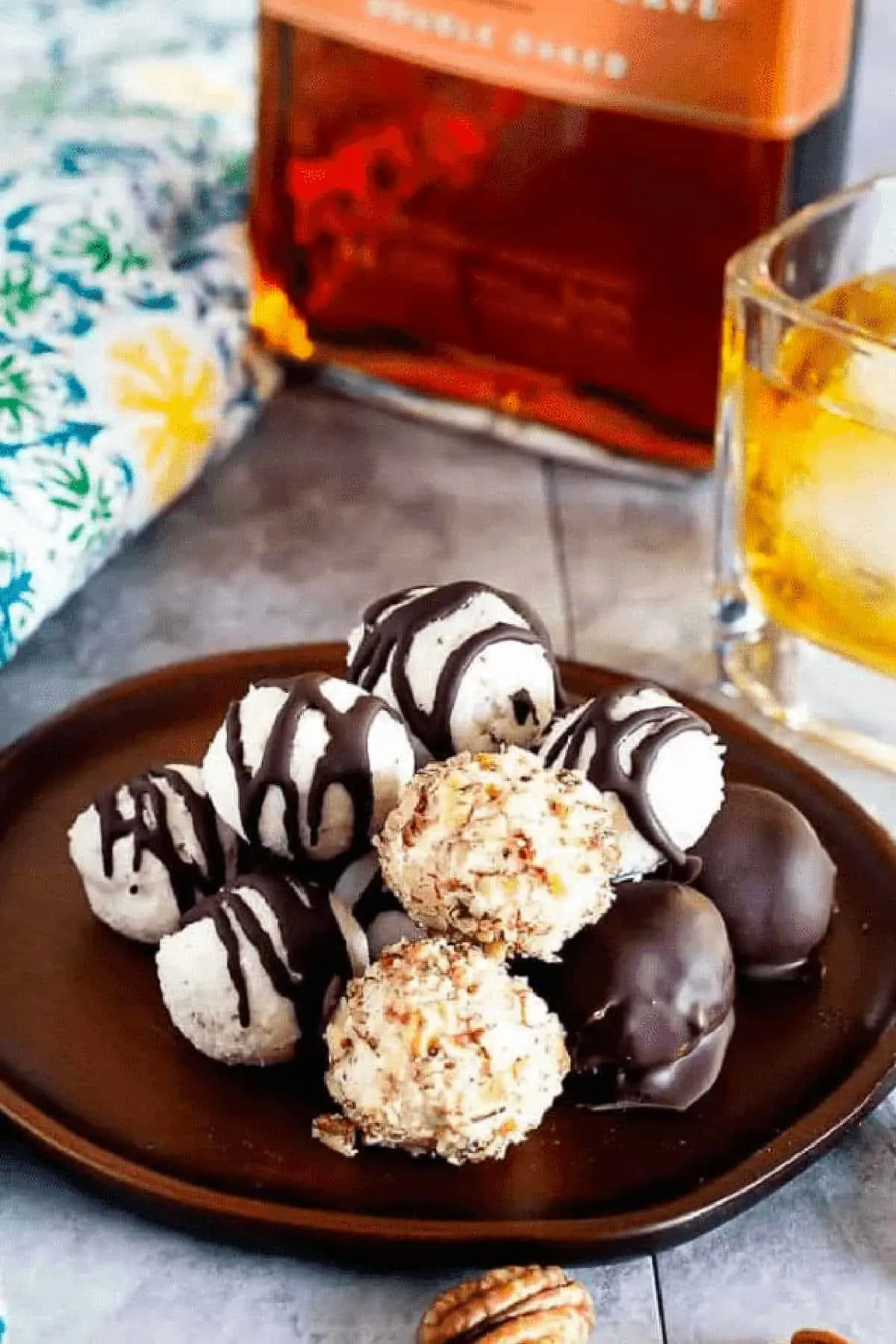 bourbon balls made with woodford reserve bourbon