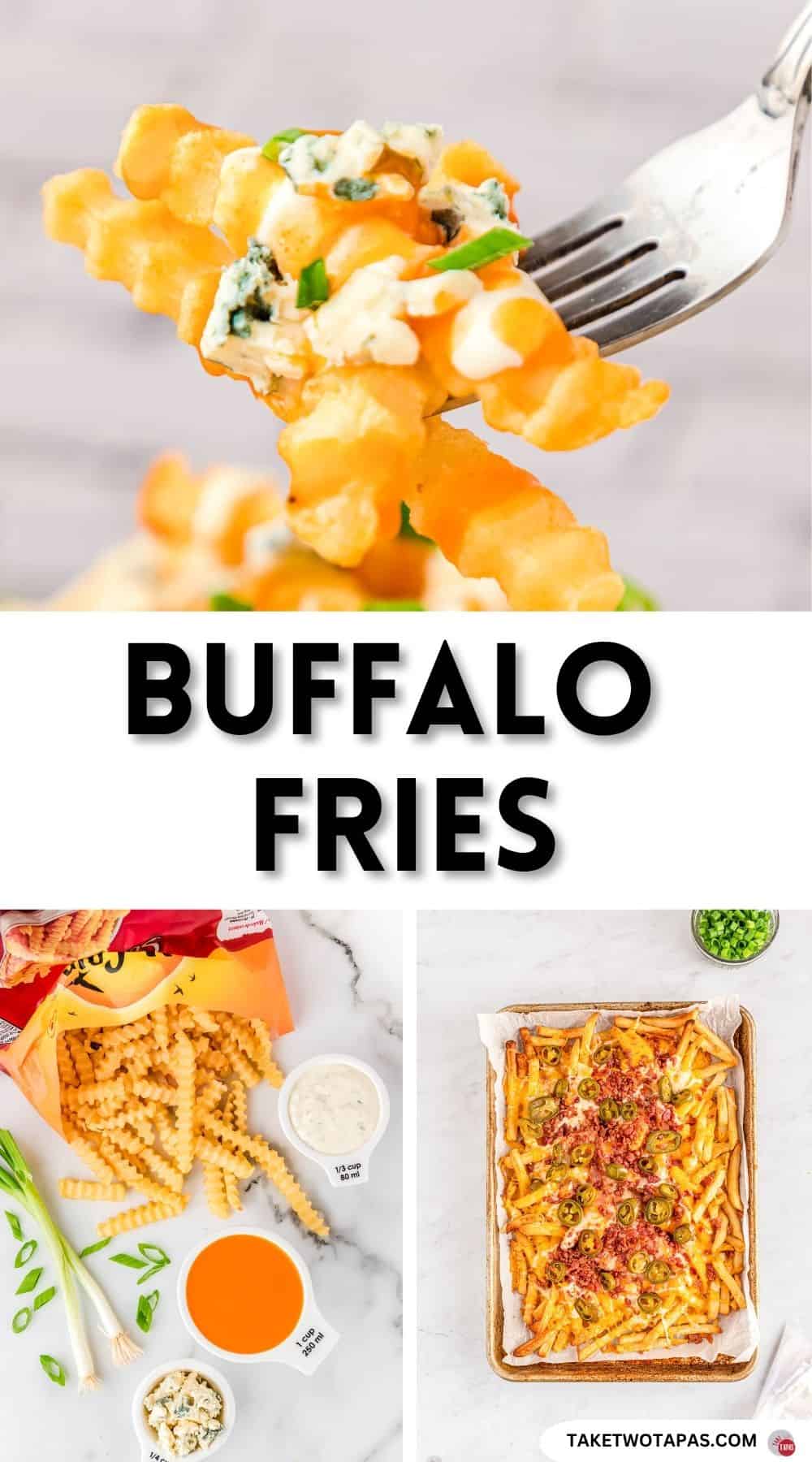 Pinterest pin image for buffalo fries recipe