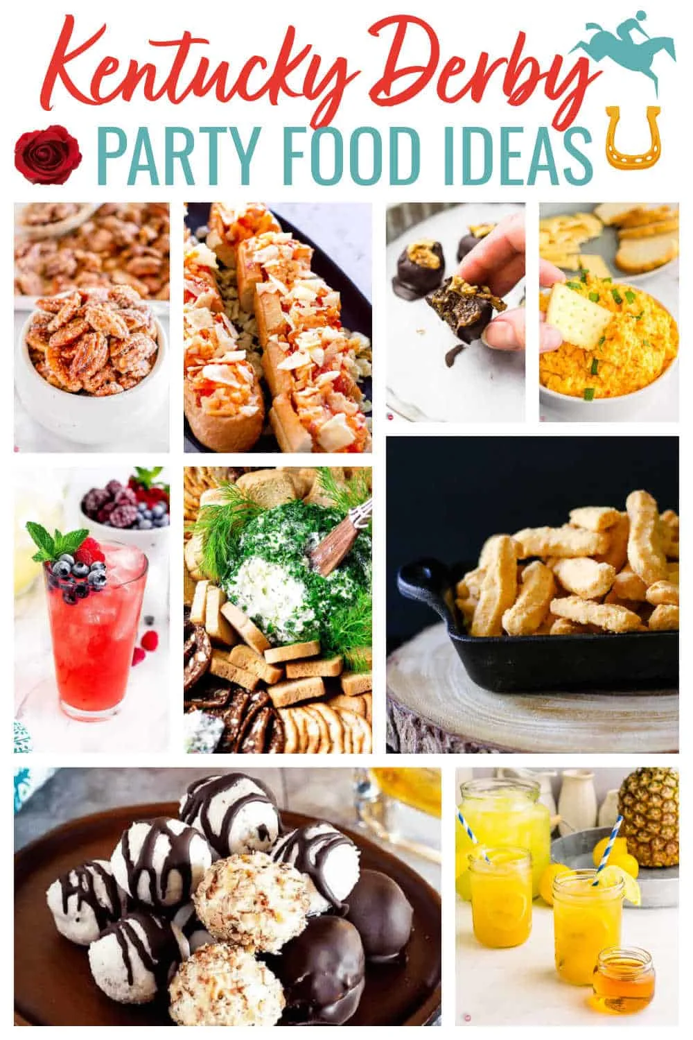 kentucky derby food ideas collage