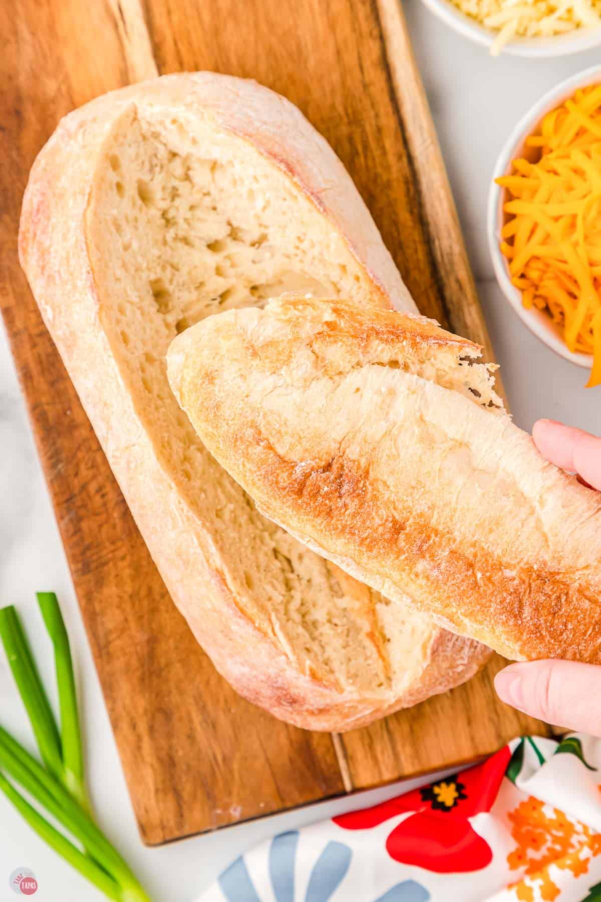 hollowed-out bread