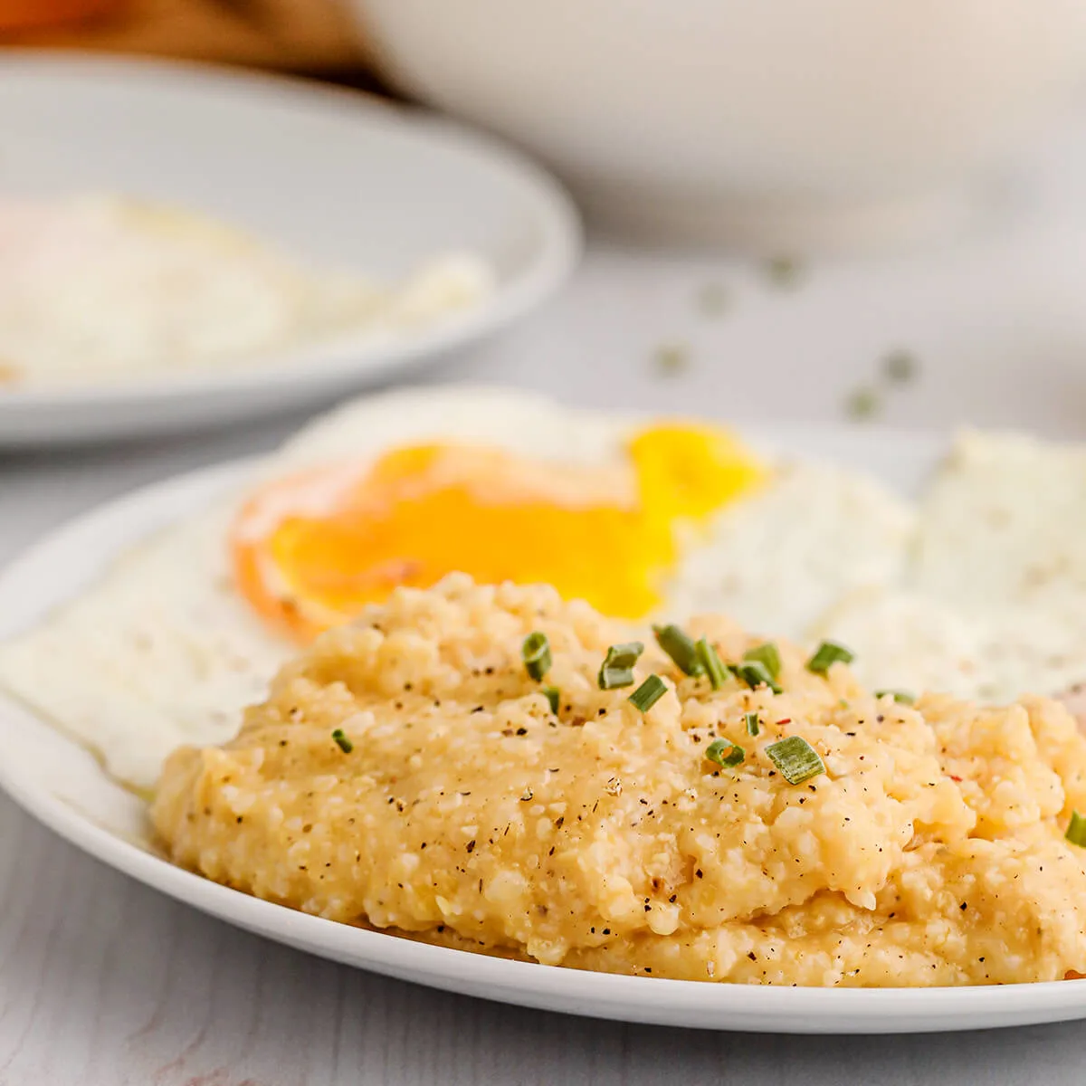 plate of cheese grits