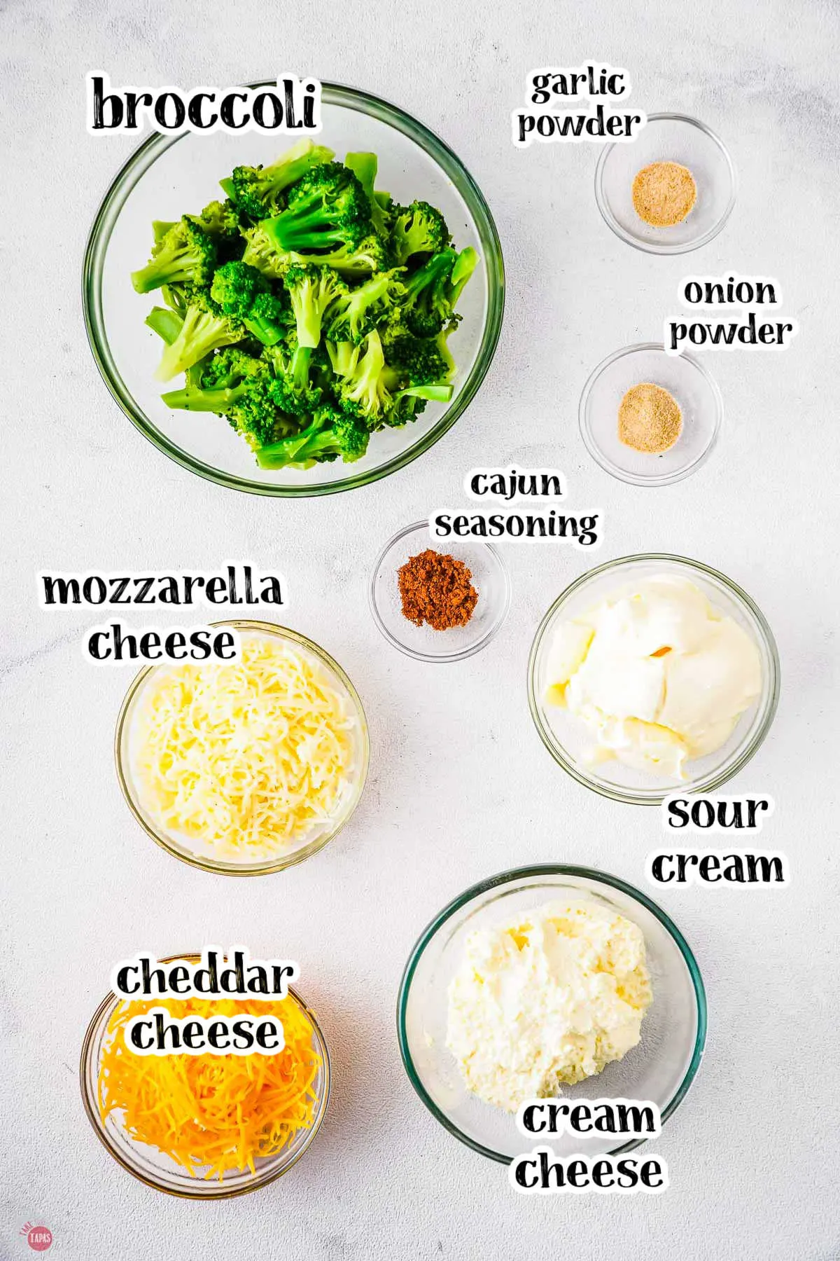 simple ingredients for a creamy dip