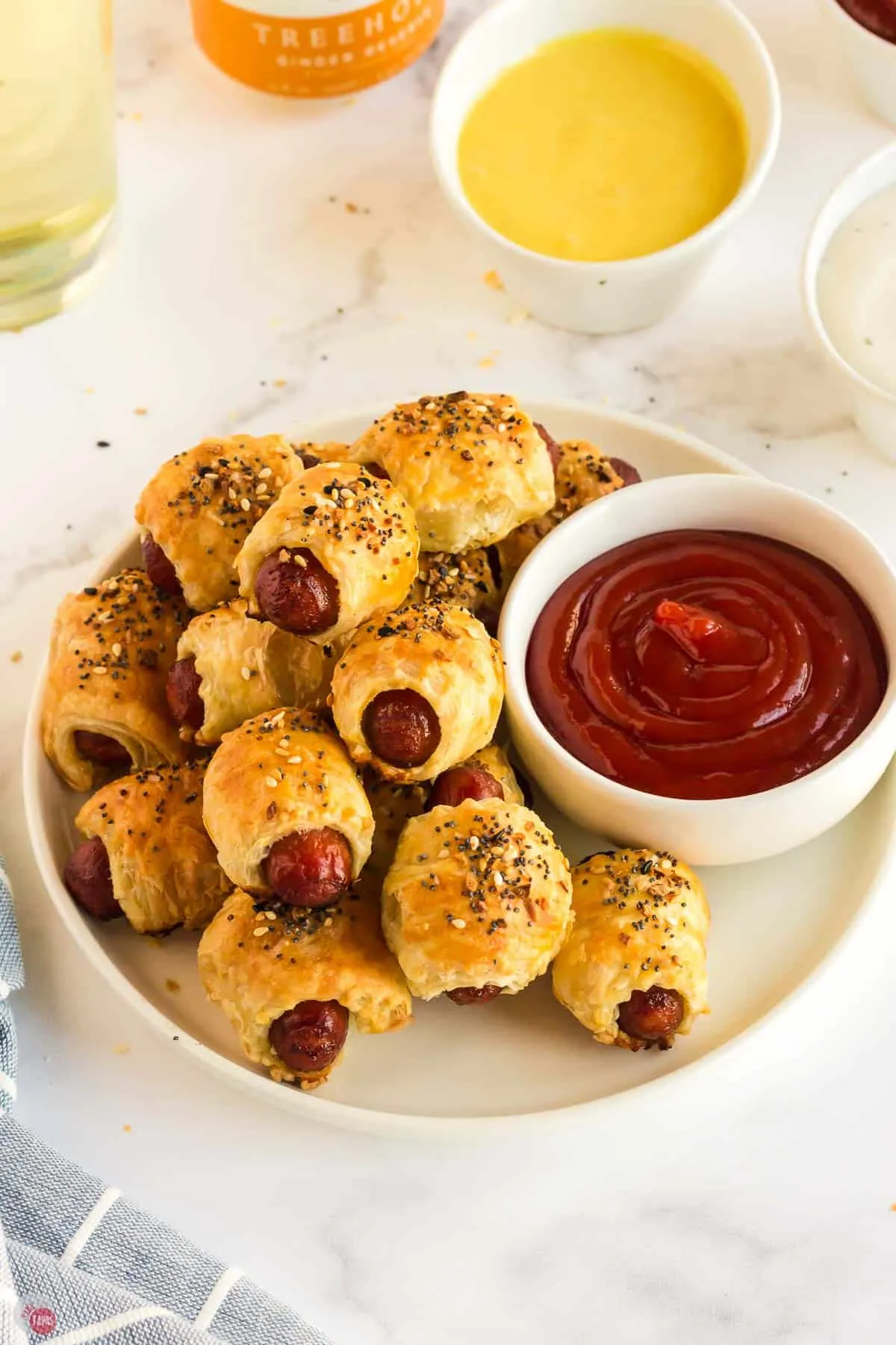 plate of little puffy dogs