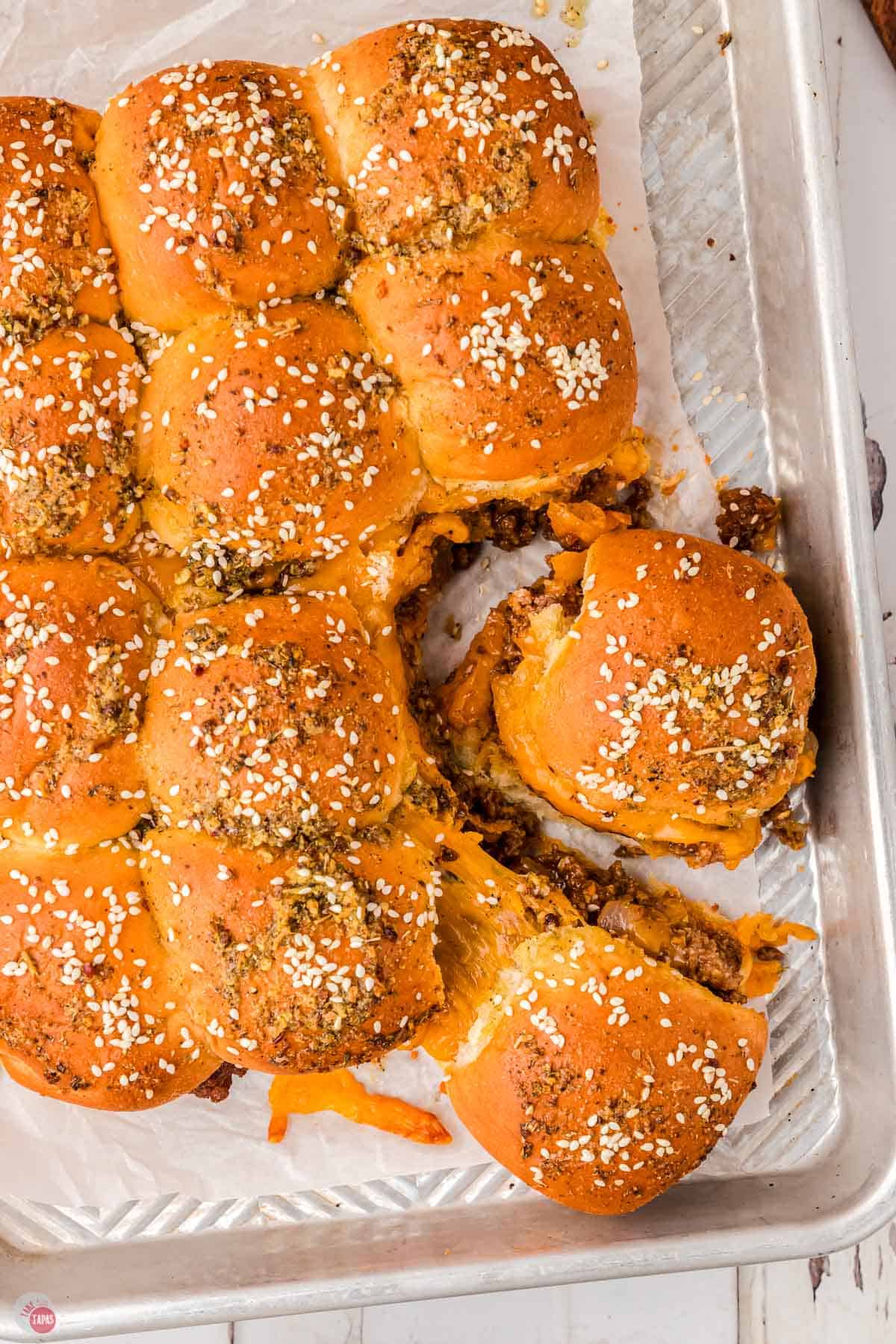tray of sliders