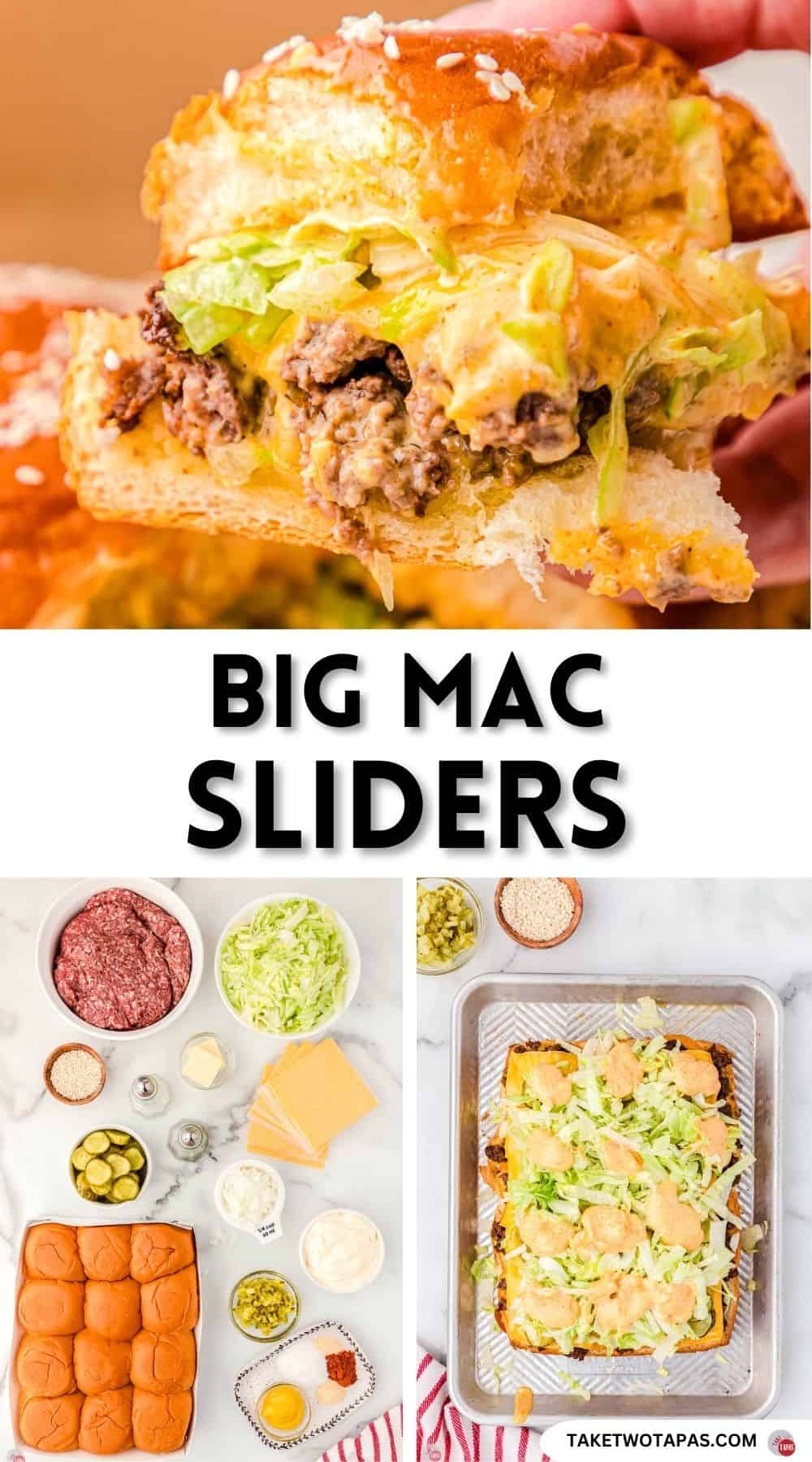 Pinterest pin image for big mac slider recipe