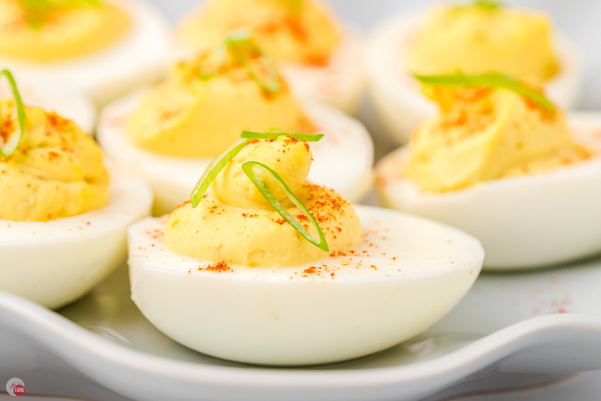 deviled eggs on a plate