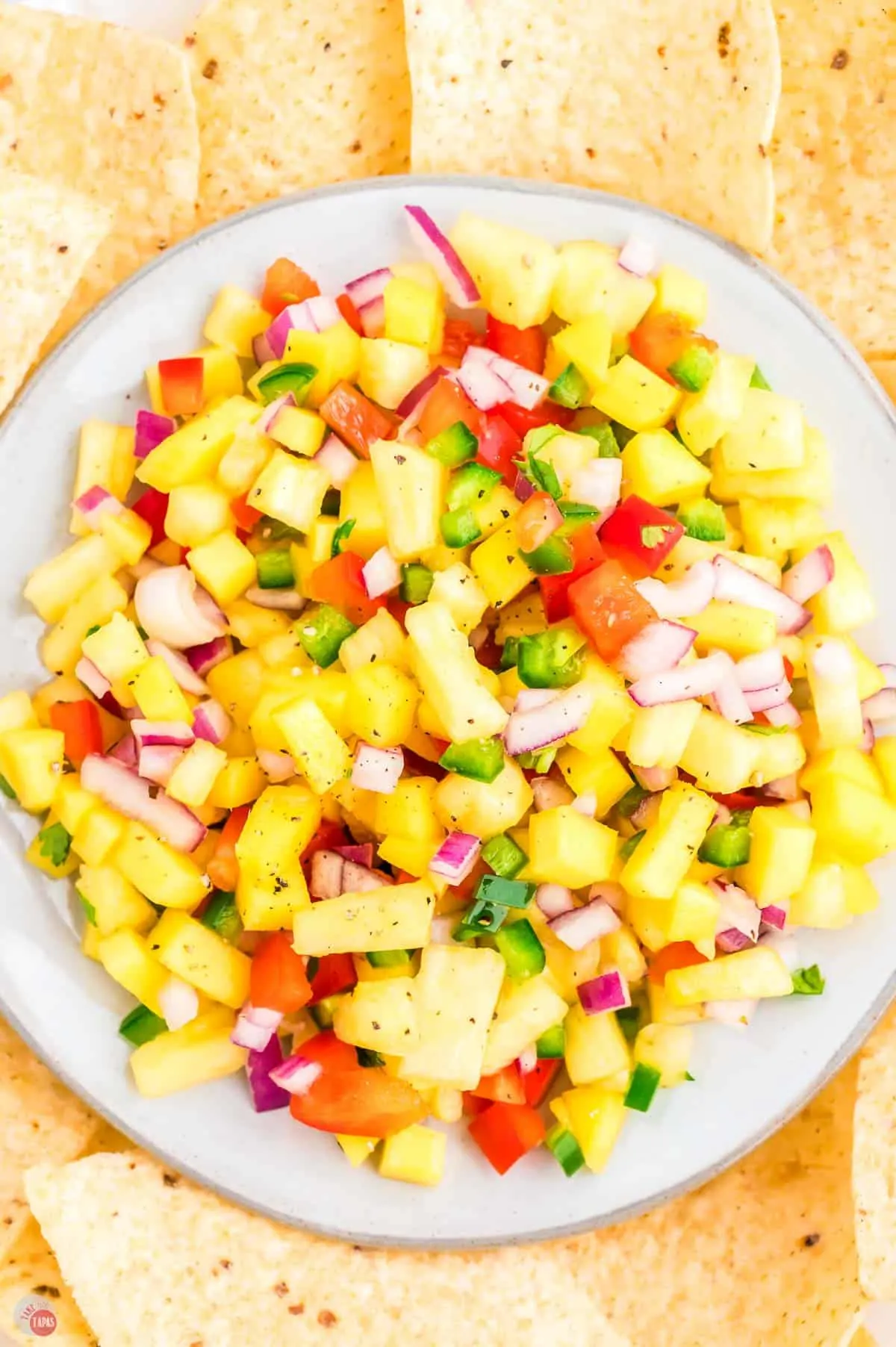 one of my favorite salsa recipes, pineapple mango salsa