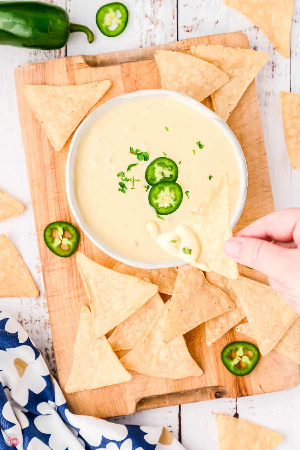 bowl of dip and chips