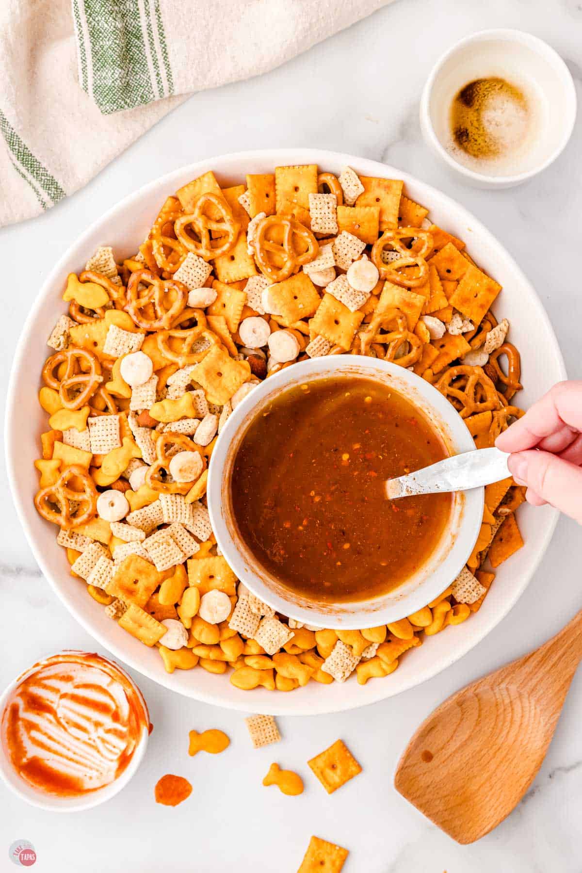 melt butter and cajun spice in a small bowl