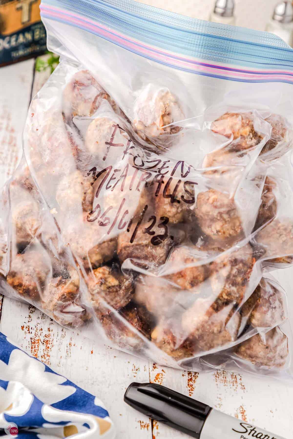 bag of frozen meatballs for an easy dinner later