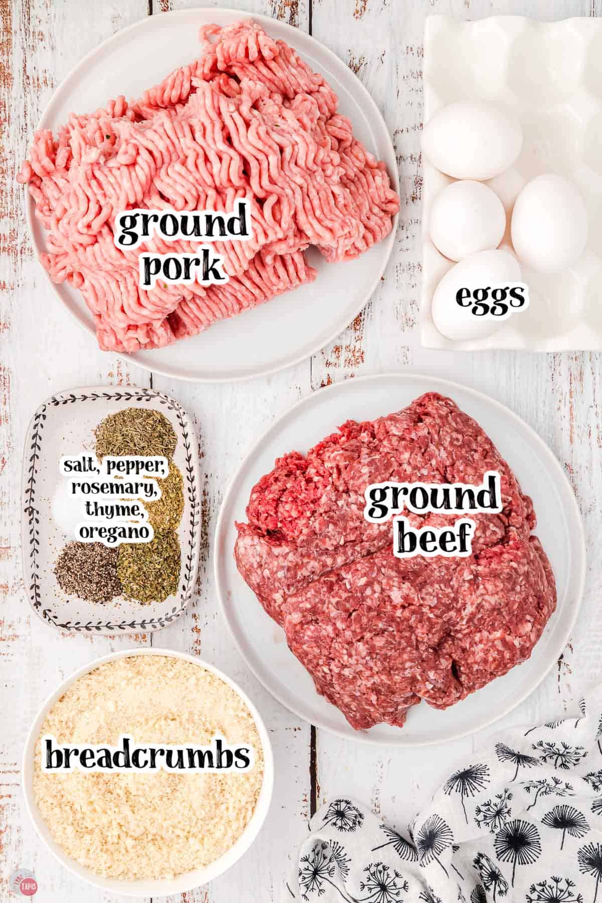ingredients for delicious meatballs