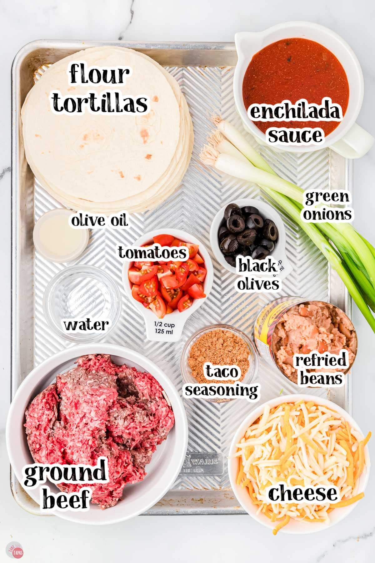 simple ingredients and favorite items for making tacos