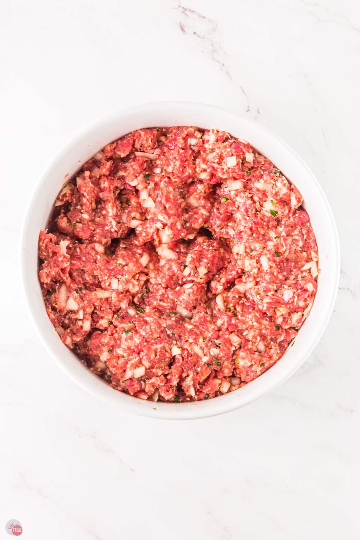 meatballs mix in a large bowl