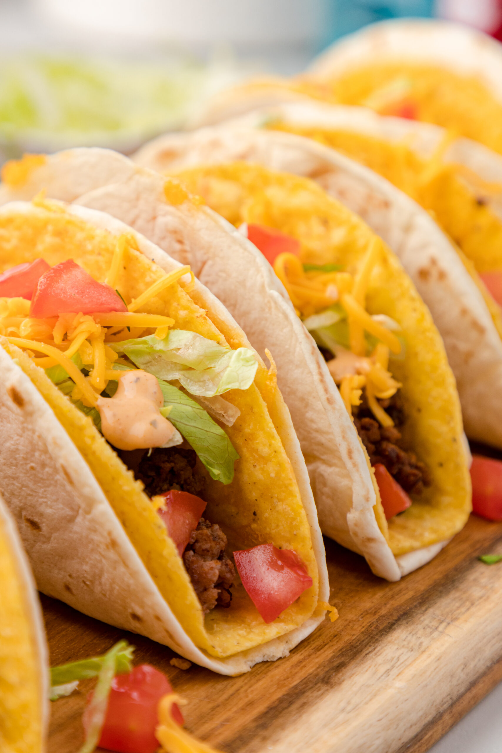 close up of gordita crunch tacos