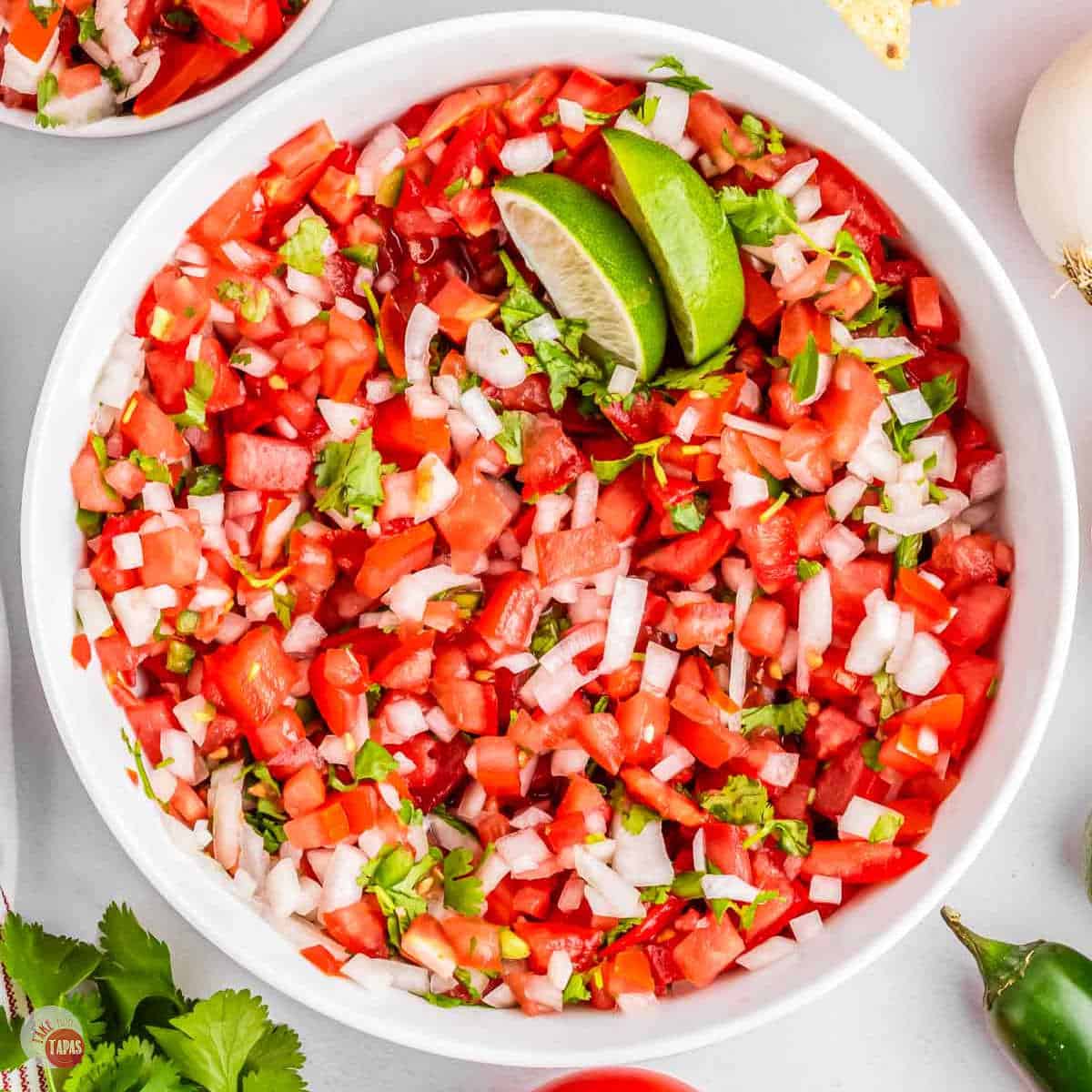 bowl of pico de gallo