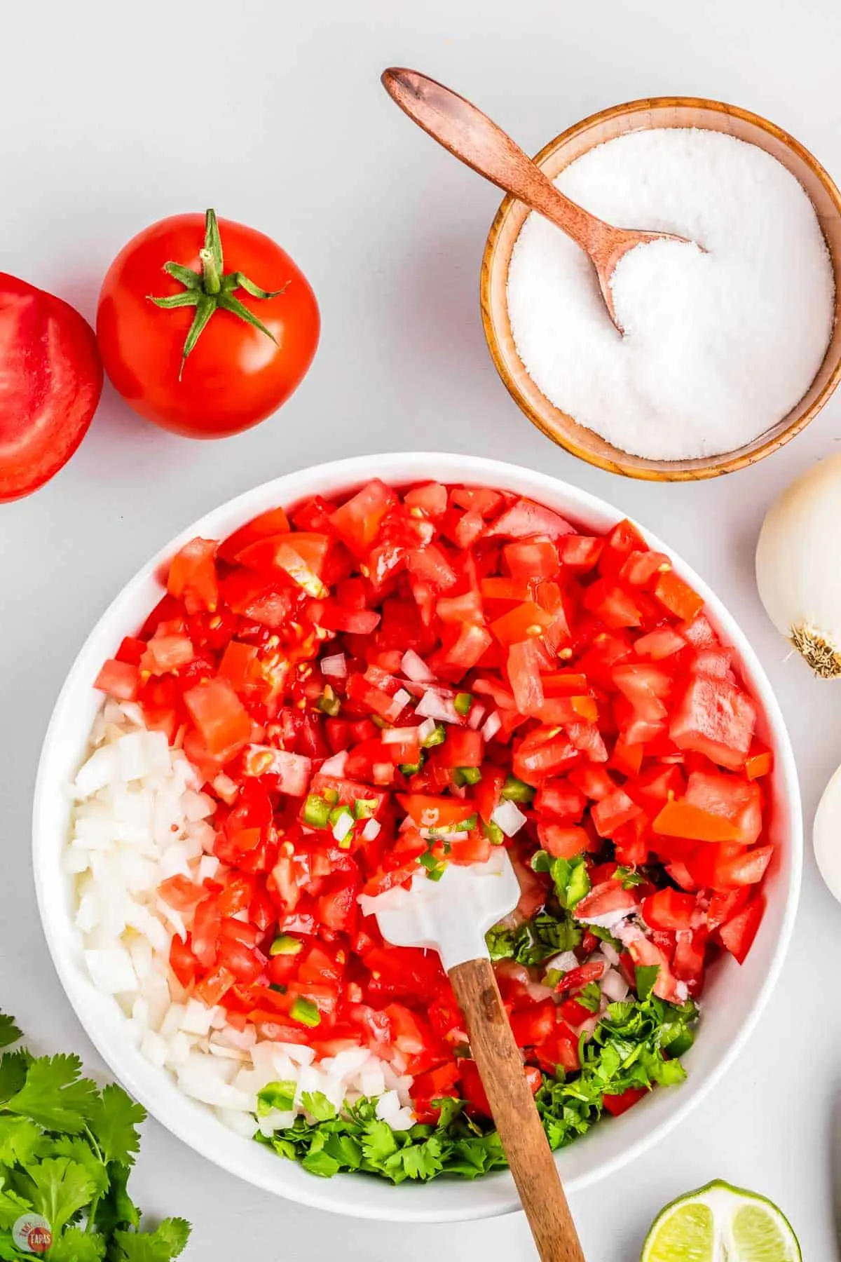 diced tomatoes in a bowl