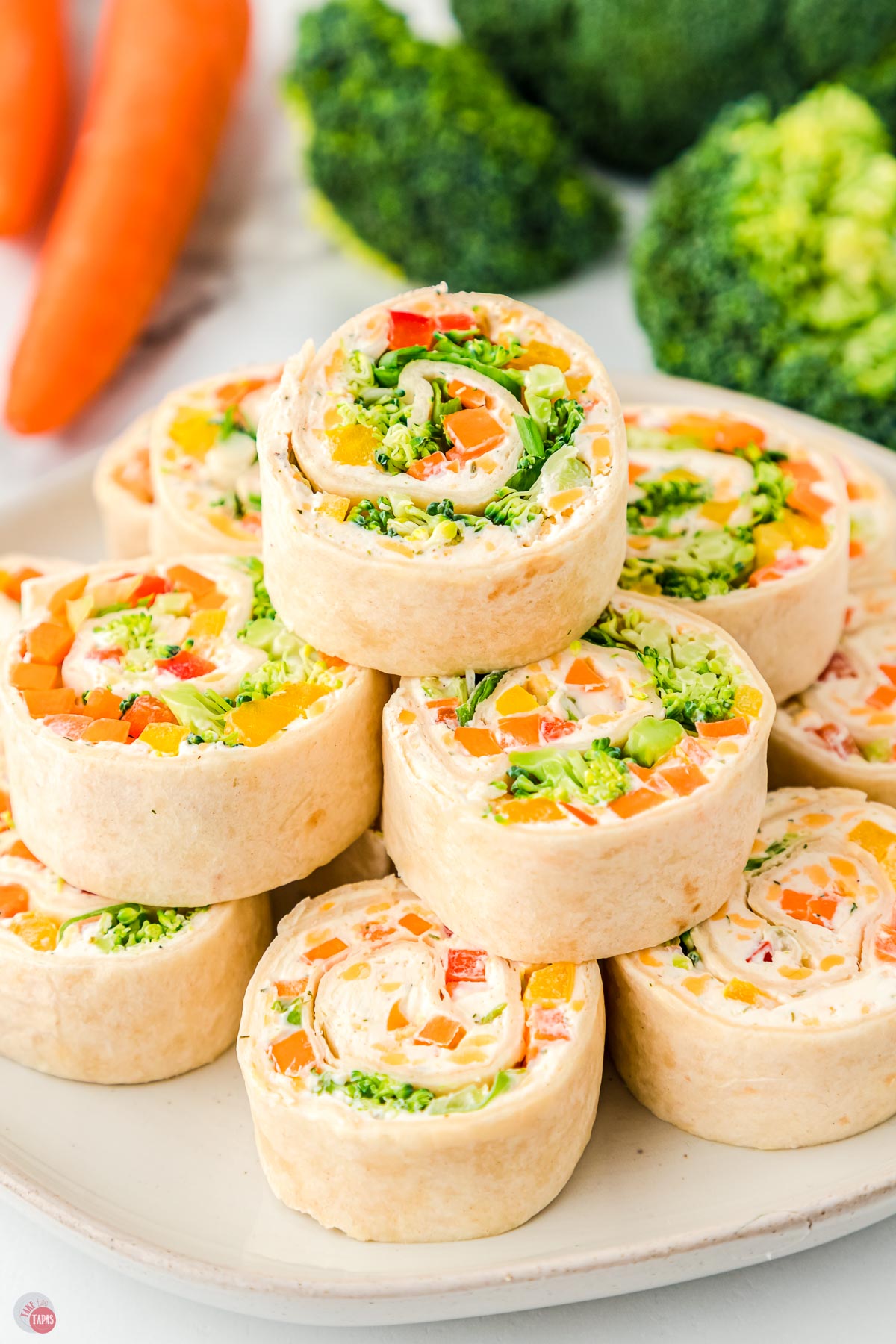 vegetarian pinwheels in minutes of prep time