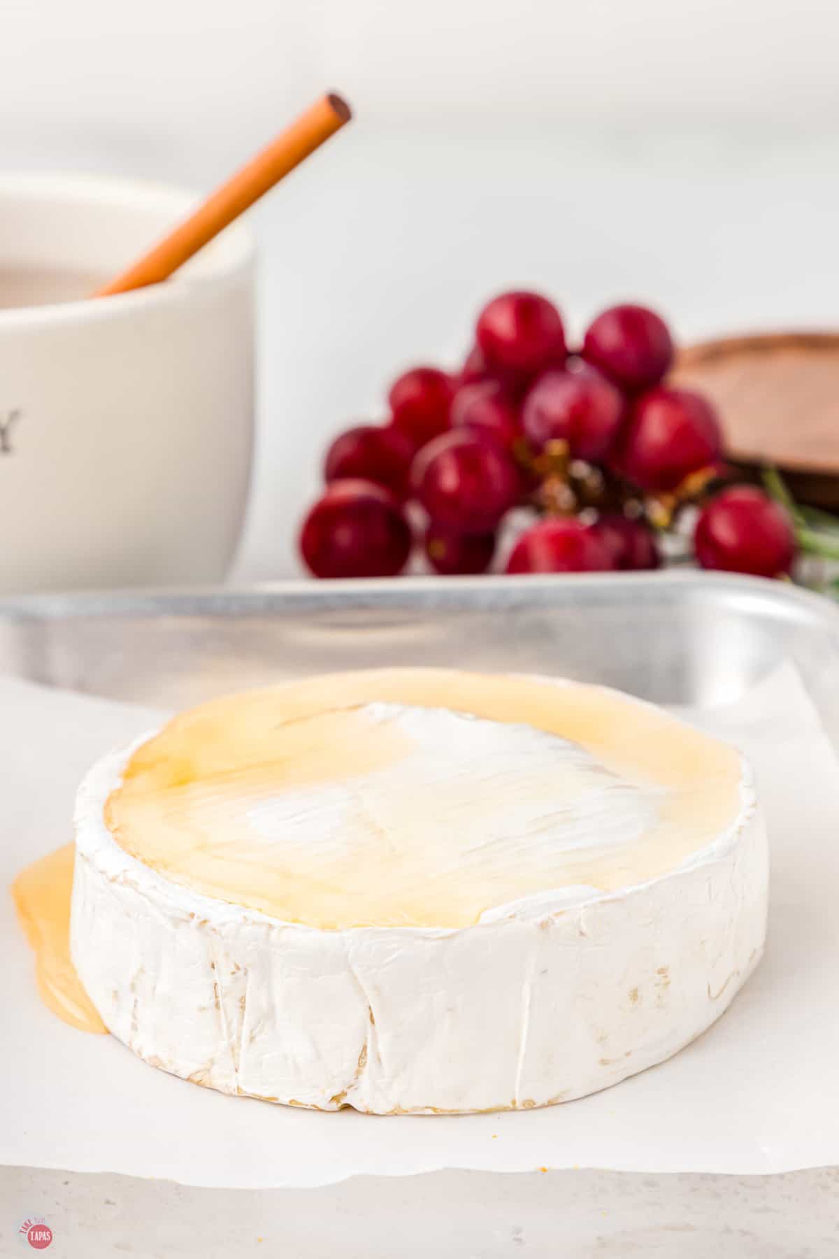 brie on a small baking dish