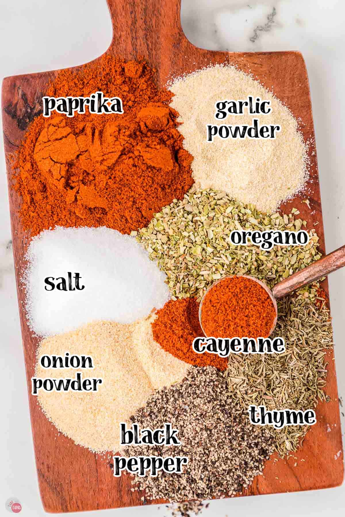 ingredients for creole spice mixes