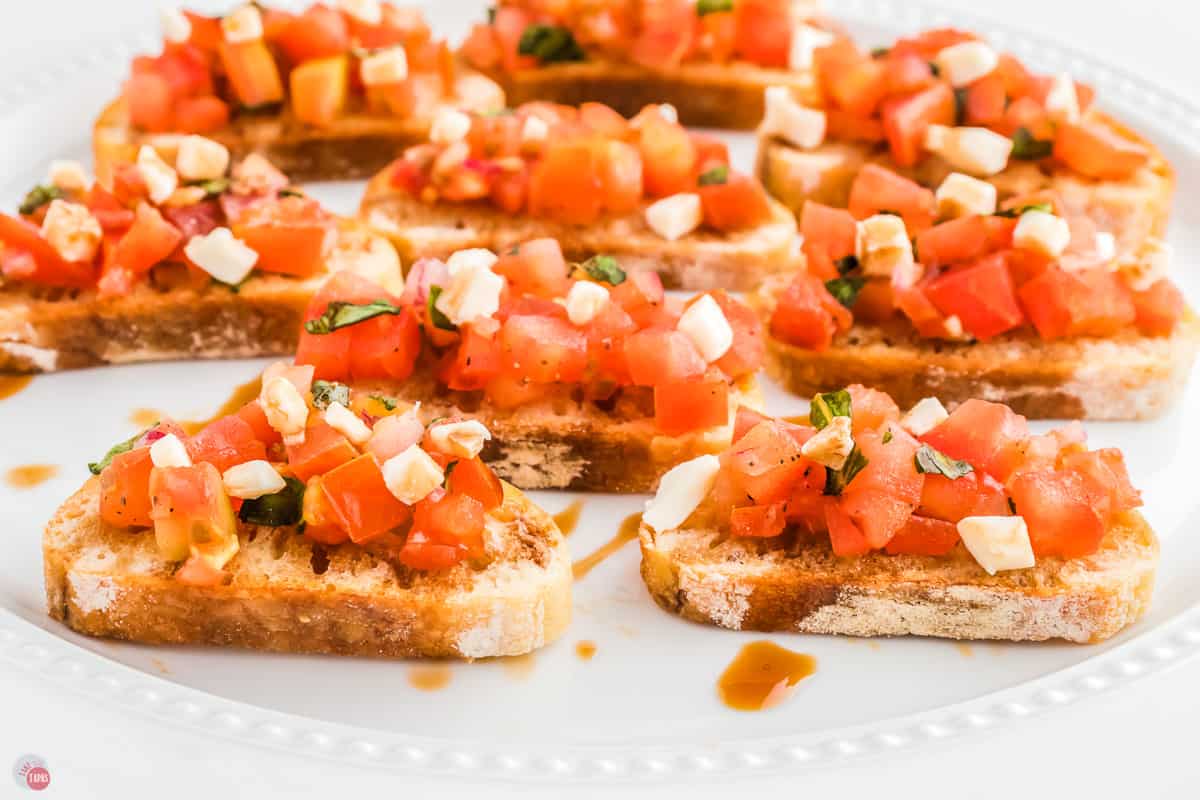 platter of bruschetta