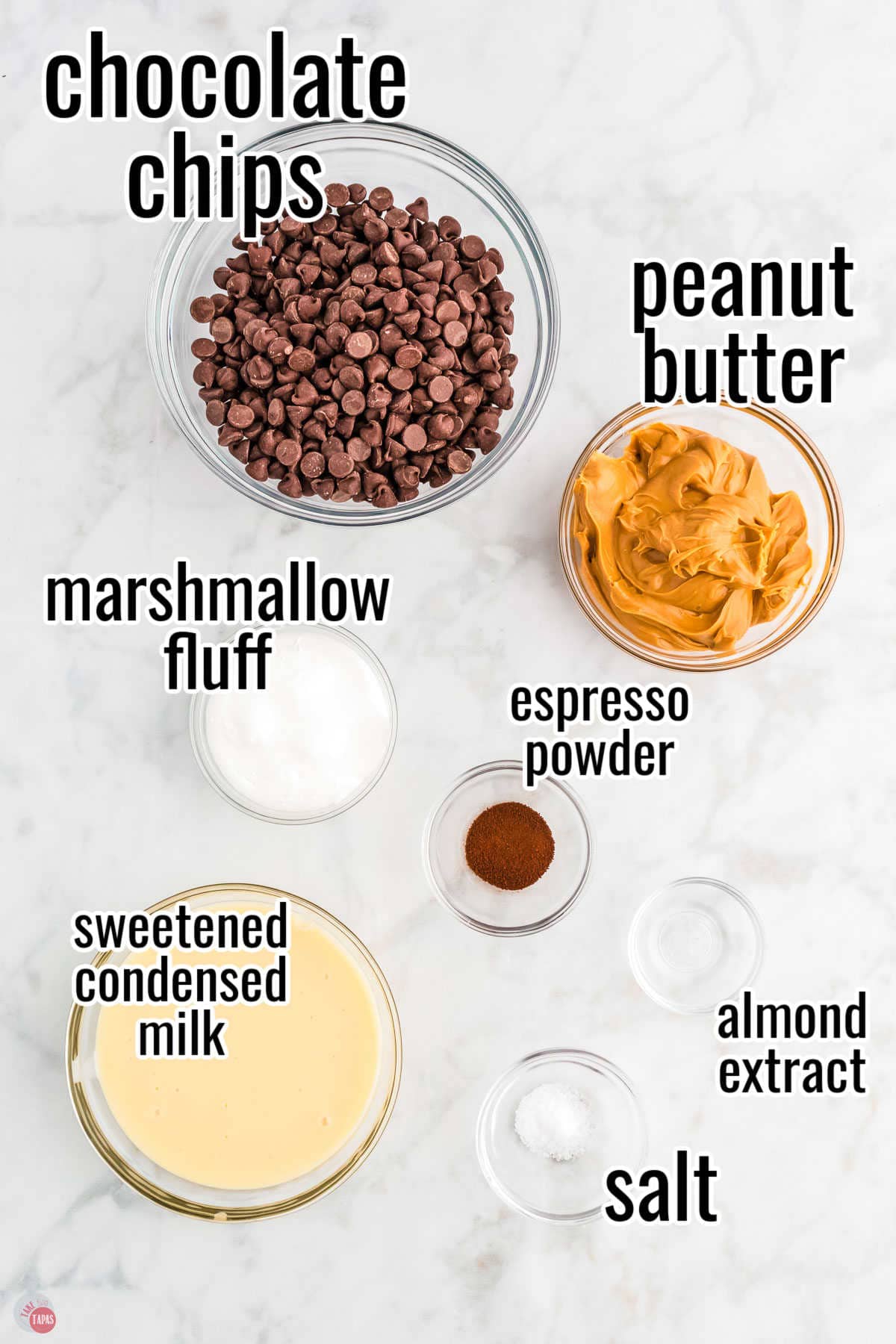 simple ingredients for an easy fudge recipe