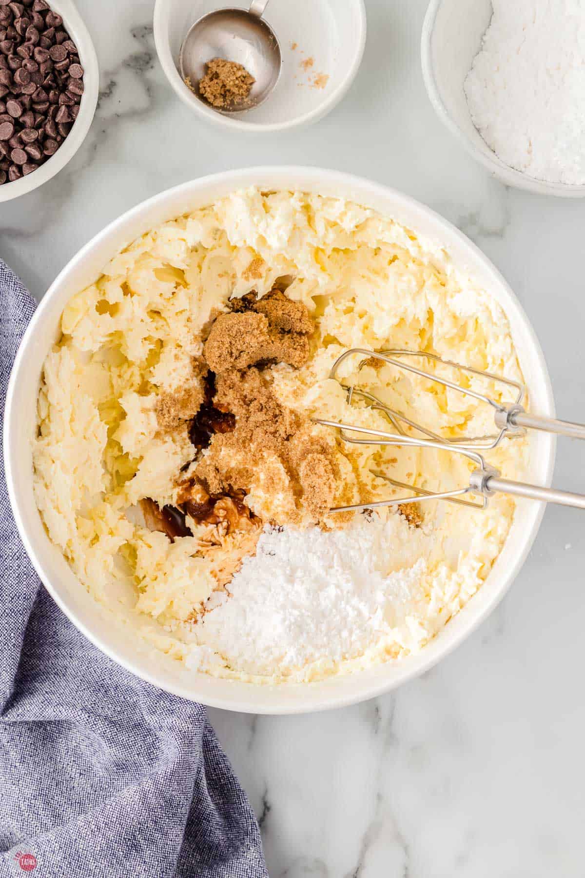 mixing up a delicious dessert dip