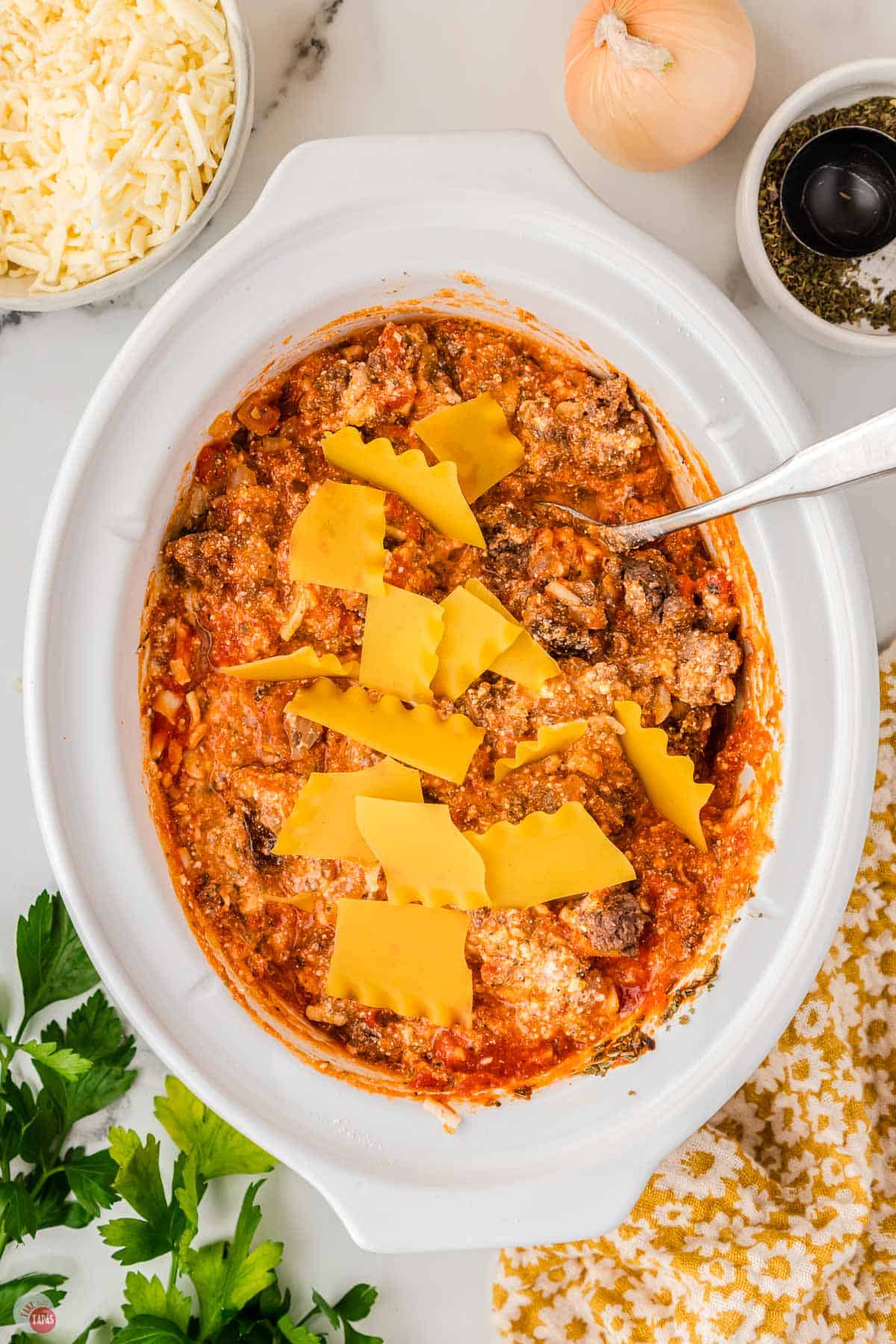 crockpot full of a delicious appetizer