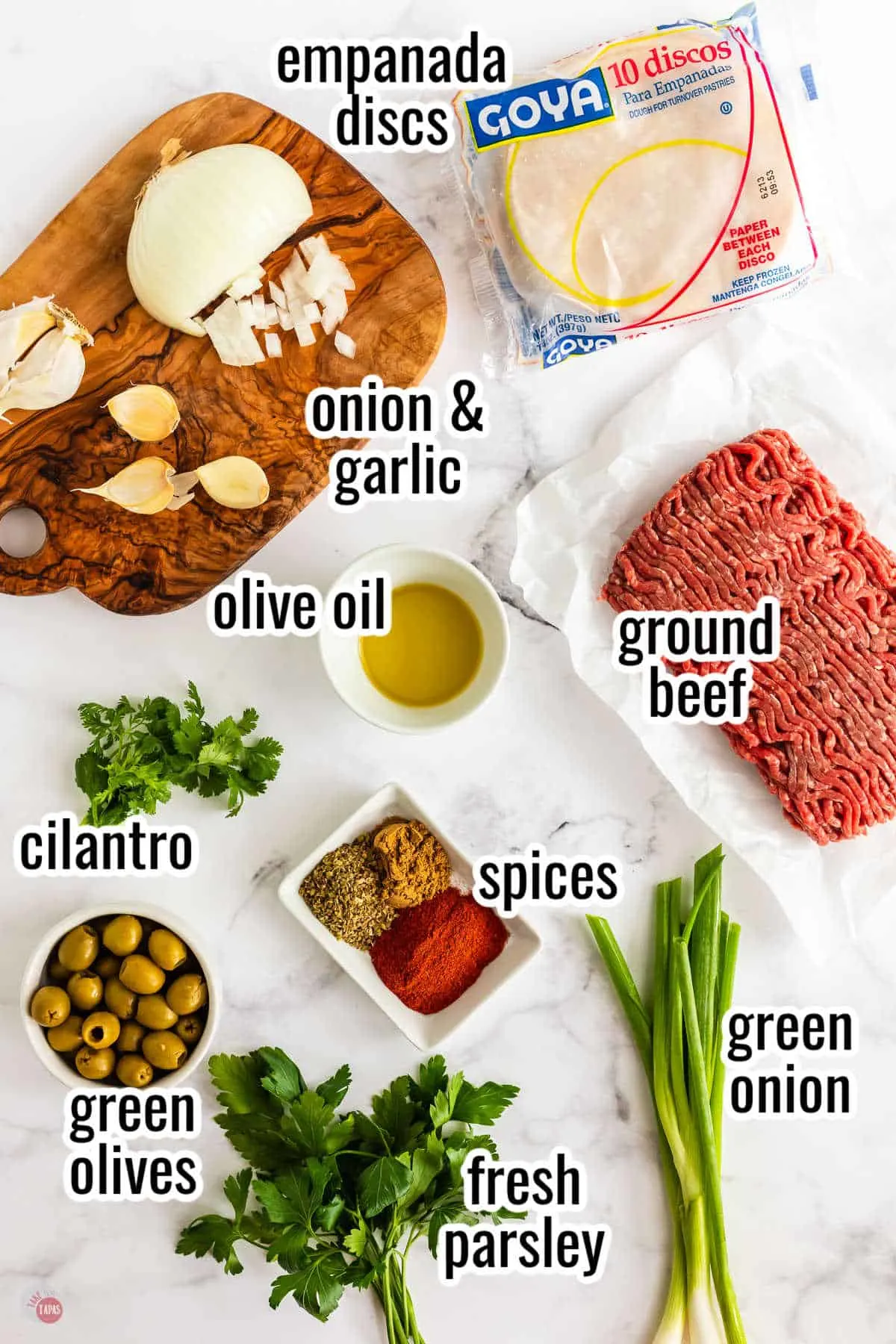 filling ingredients like olive oil and ground meat.