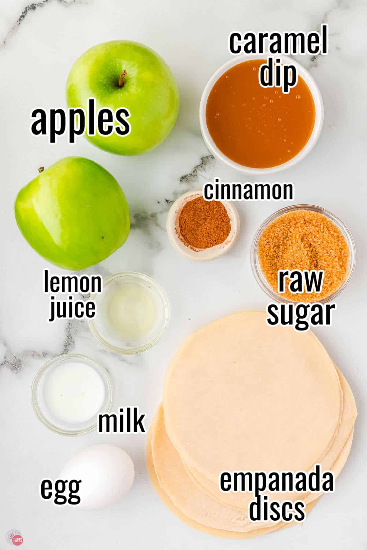 simple ingredients for sweet empanadas