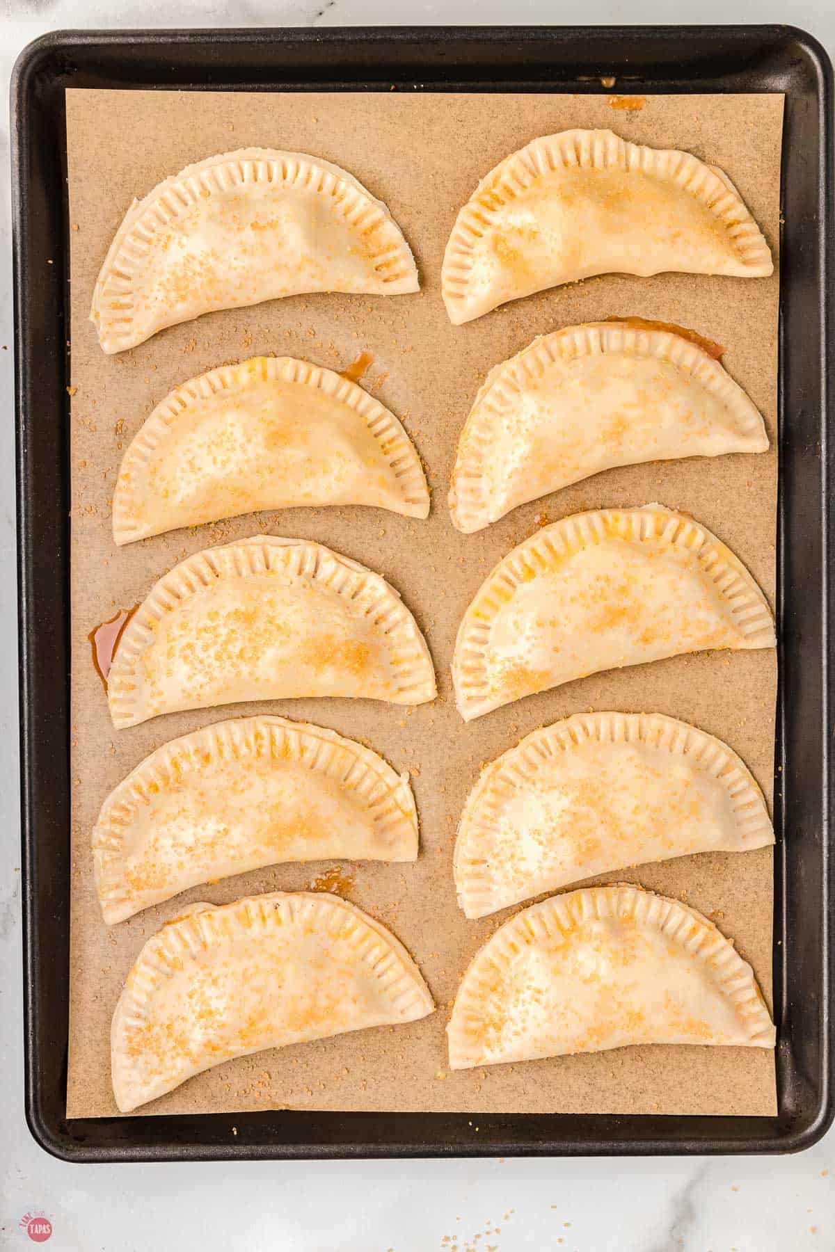 unbaked caramel apple empanadas