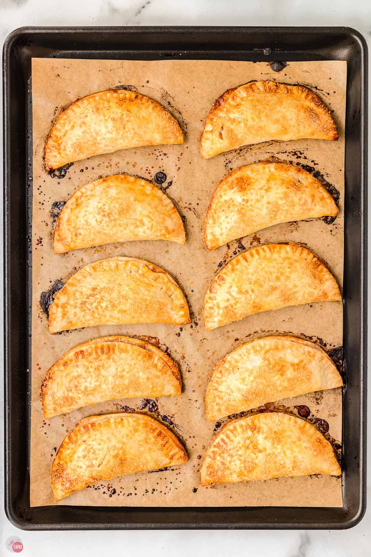 baked caramel apple empanadas