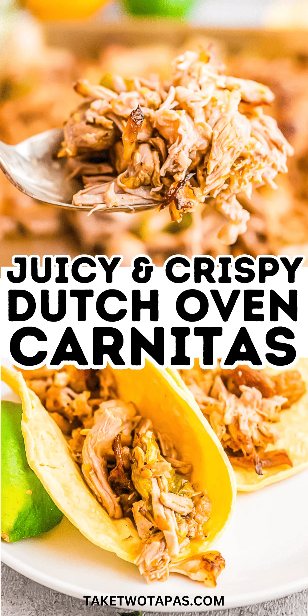 dutch oven carnitas are great for a party as sliders or as an easy meal on Taco Tuesday