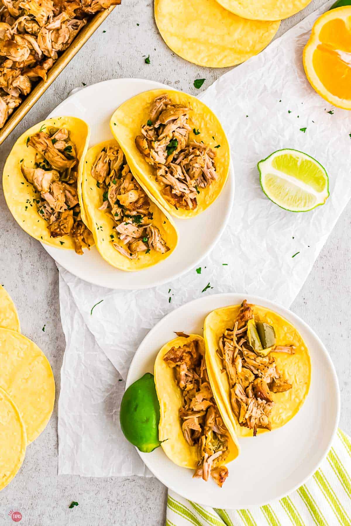 plate of carnitas tacos