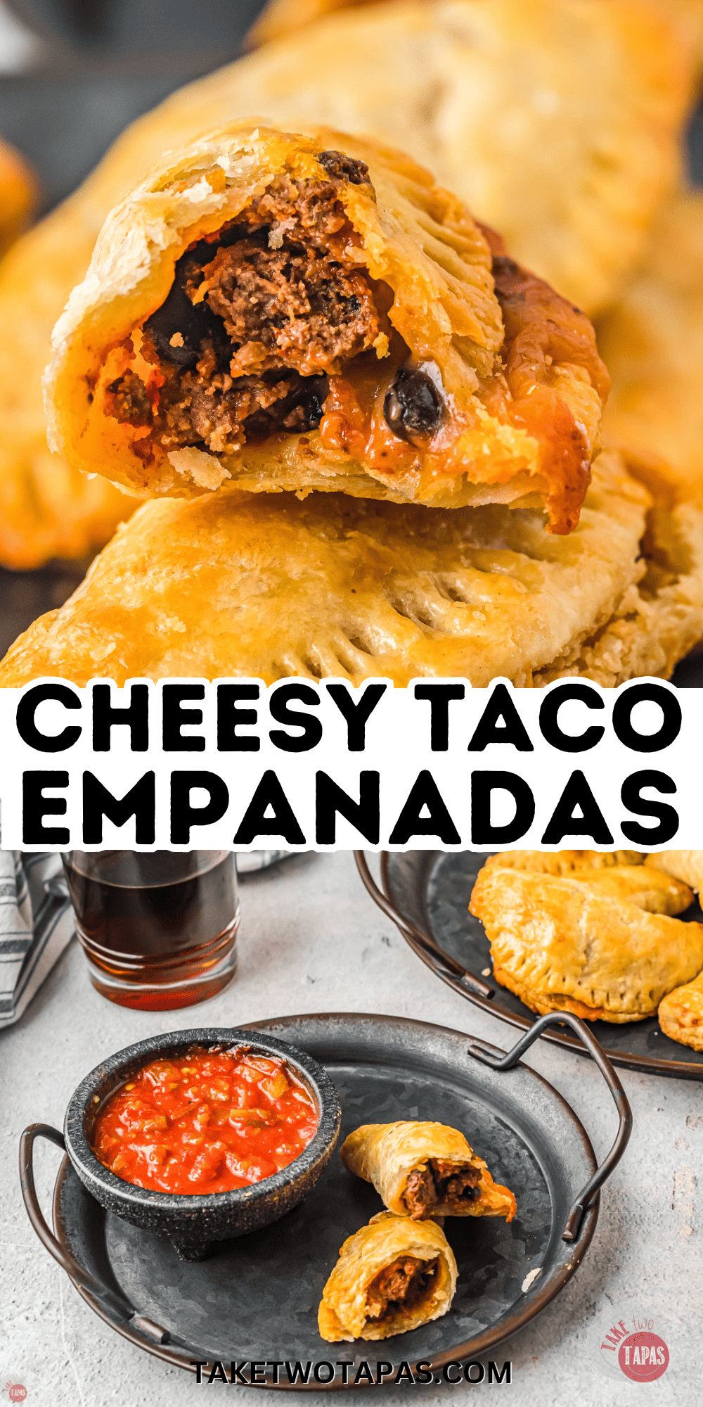 cheesy taco empanadas