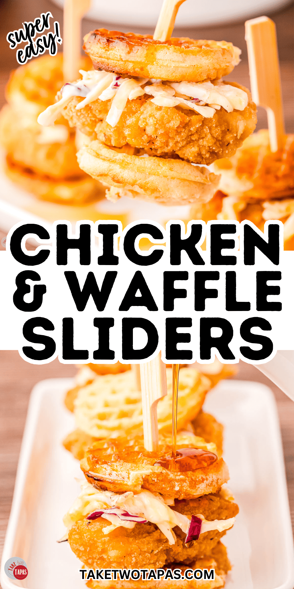 mini chicken and waffle sliders