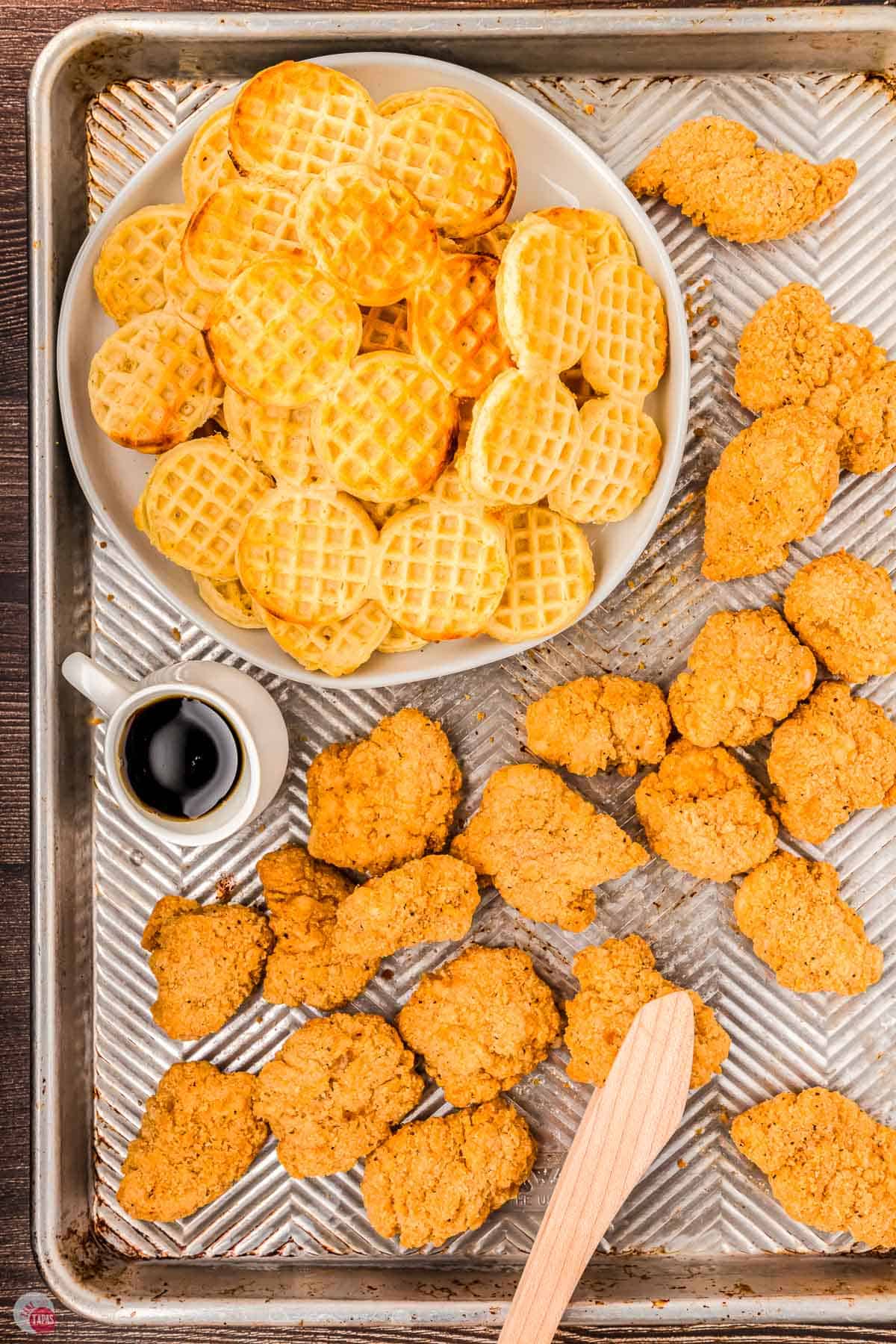 bake the chicken pieces on a wire rack until they are golden brown