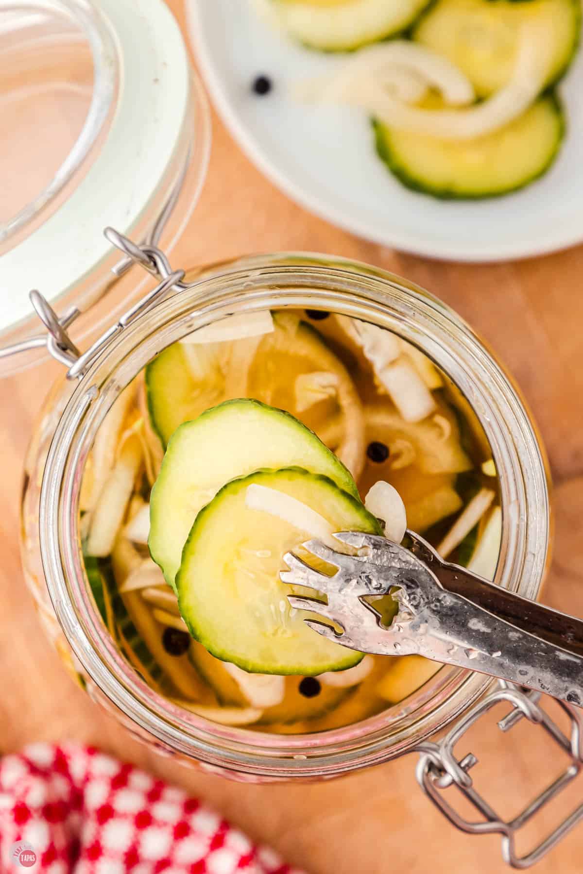 homemade pickles in a jar