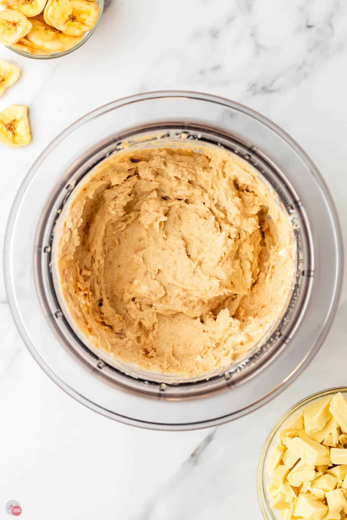 truffle mixture in a food processor bowl