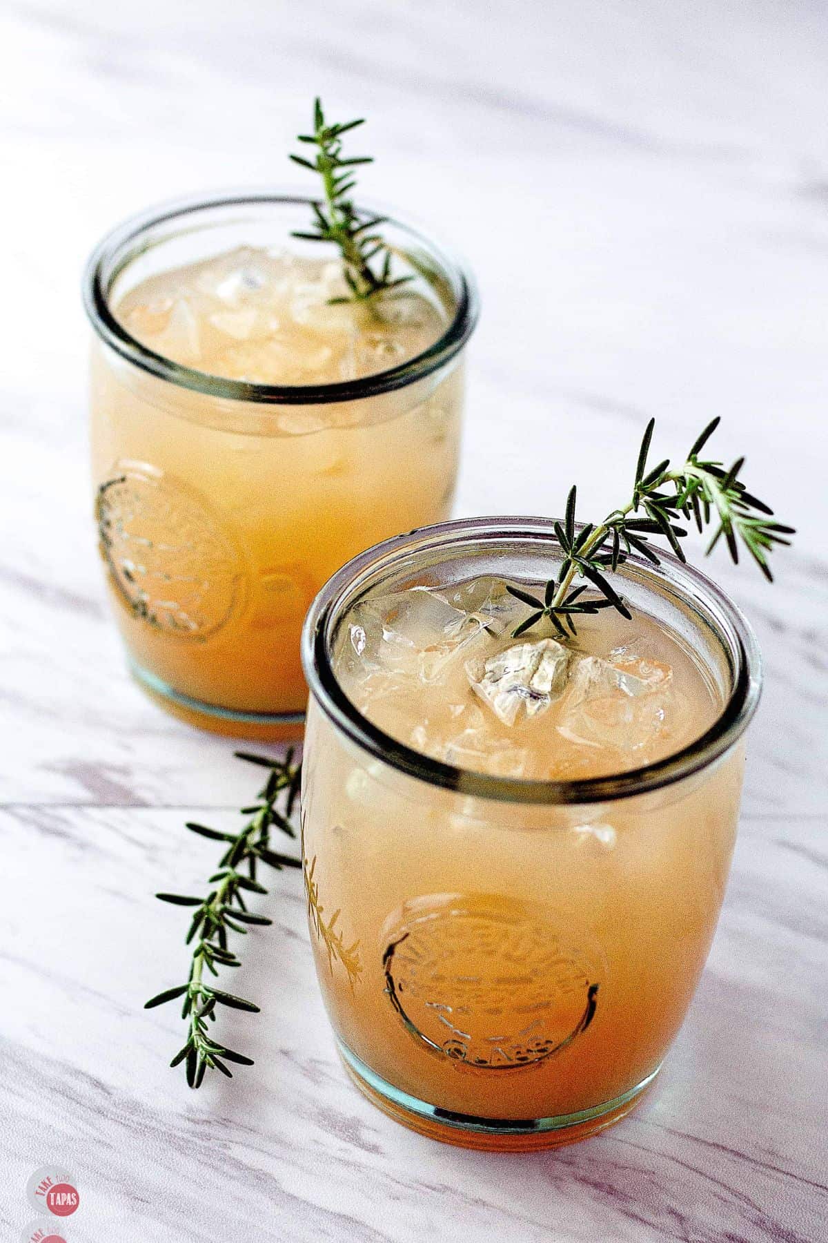 close up of two drinks