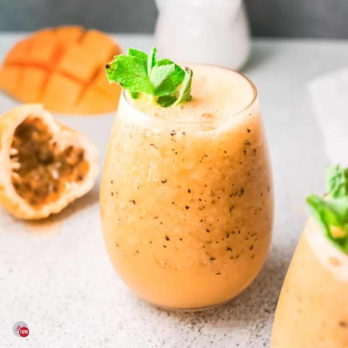 mango passionfruit wine slushie featured image