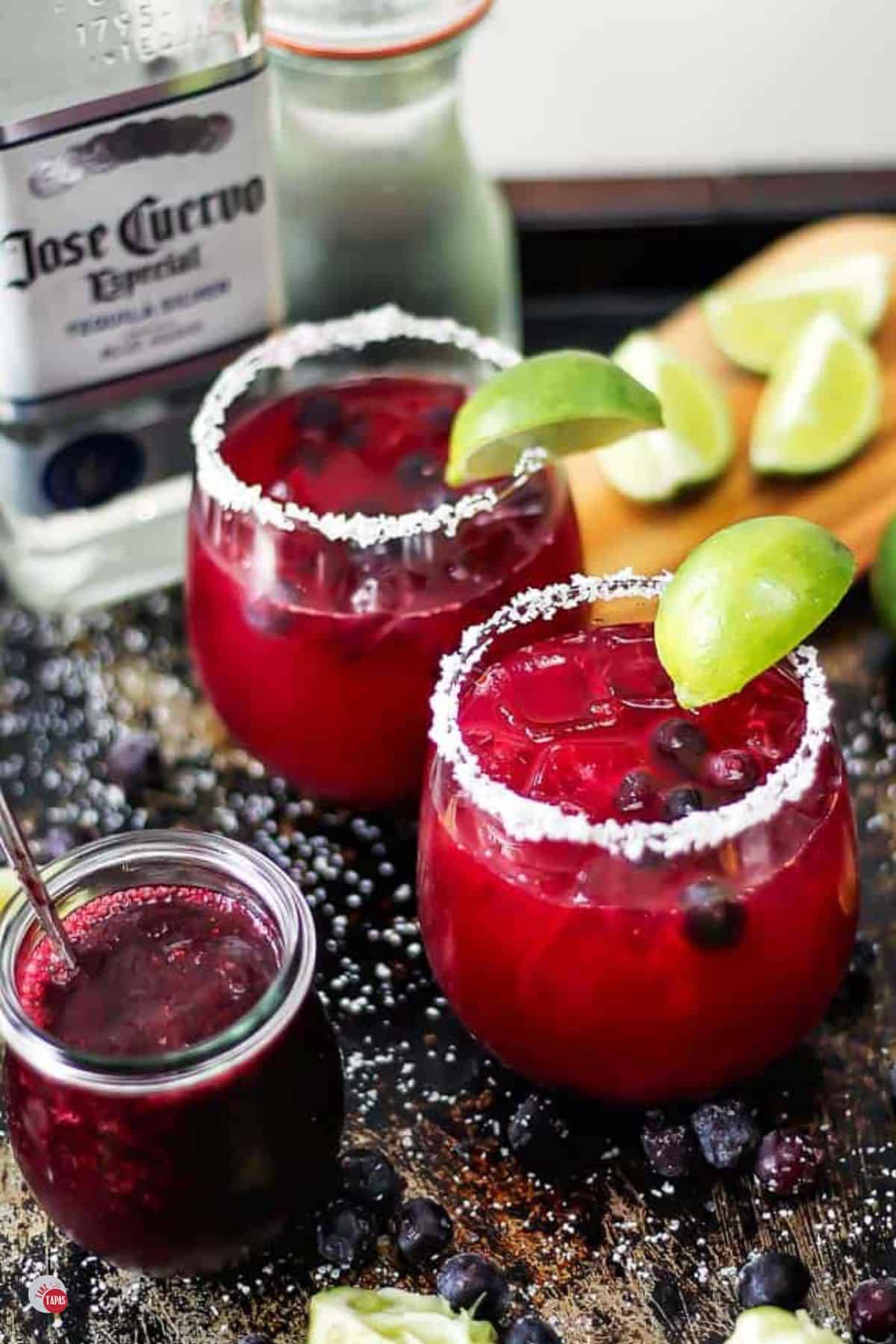 two glasses of margaritas