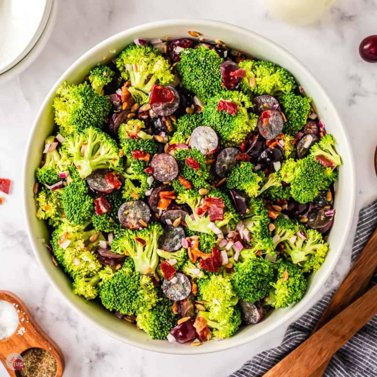 broccoli grape salad recipe featured image