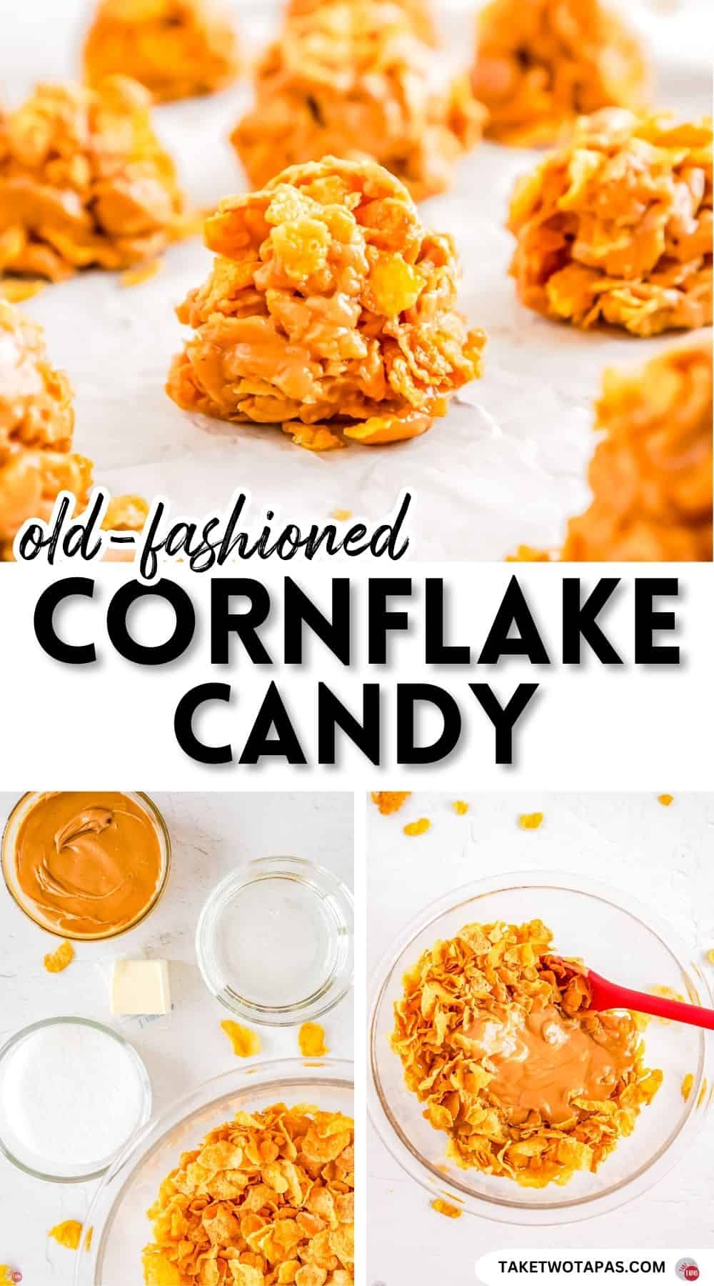 Pinterest pin for cornflake candy recipe