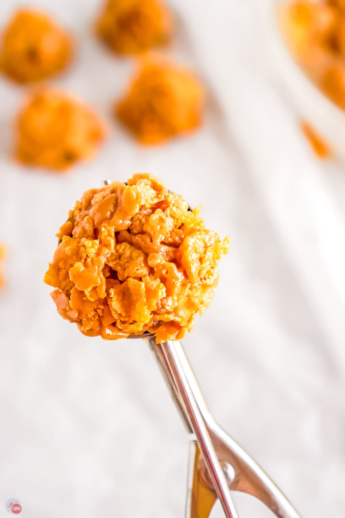 ice cream scoop filled with cornflake candy