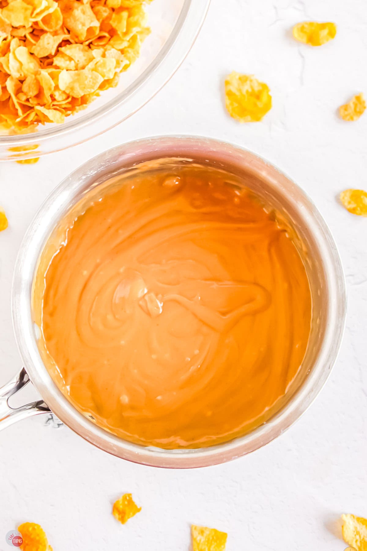 peanut butter and sugar mixture in a pot