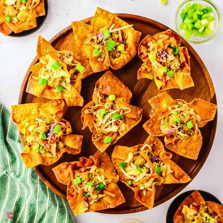 egg roll wonton cups featured image