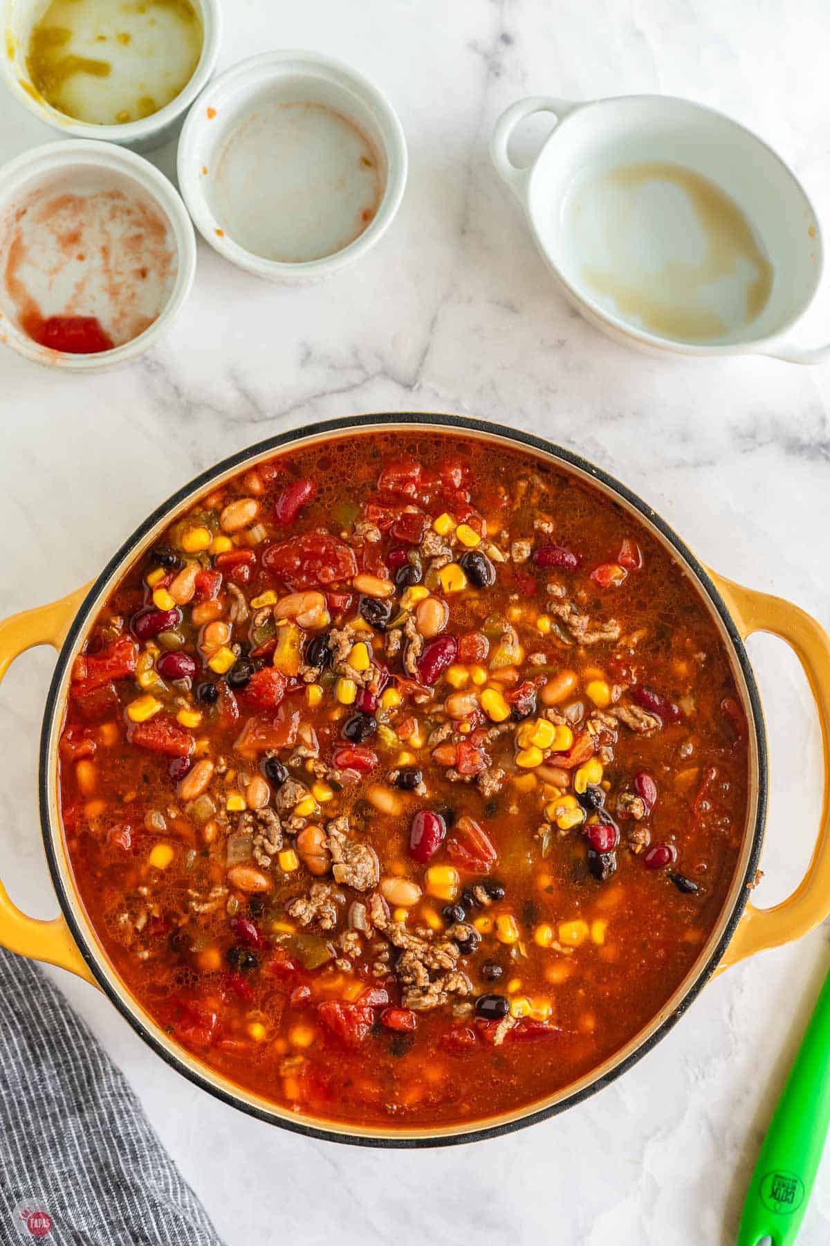 yellow pot of santa fe soup