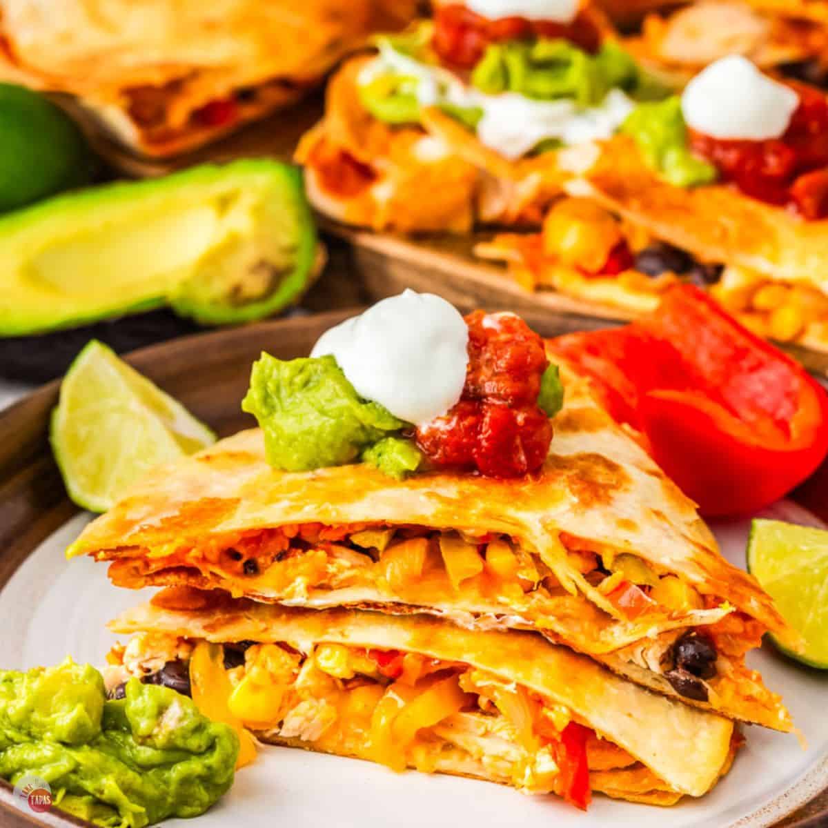 air fryer chicken quesadilla featured image
