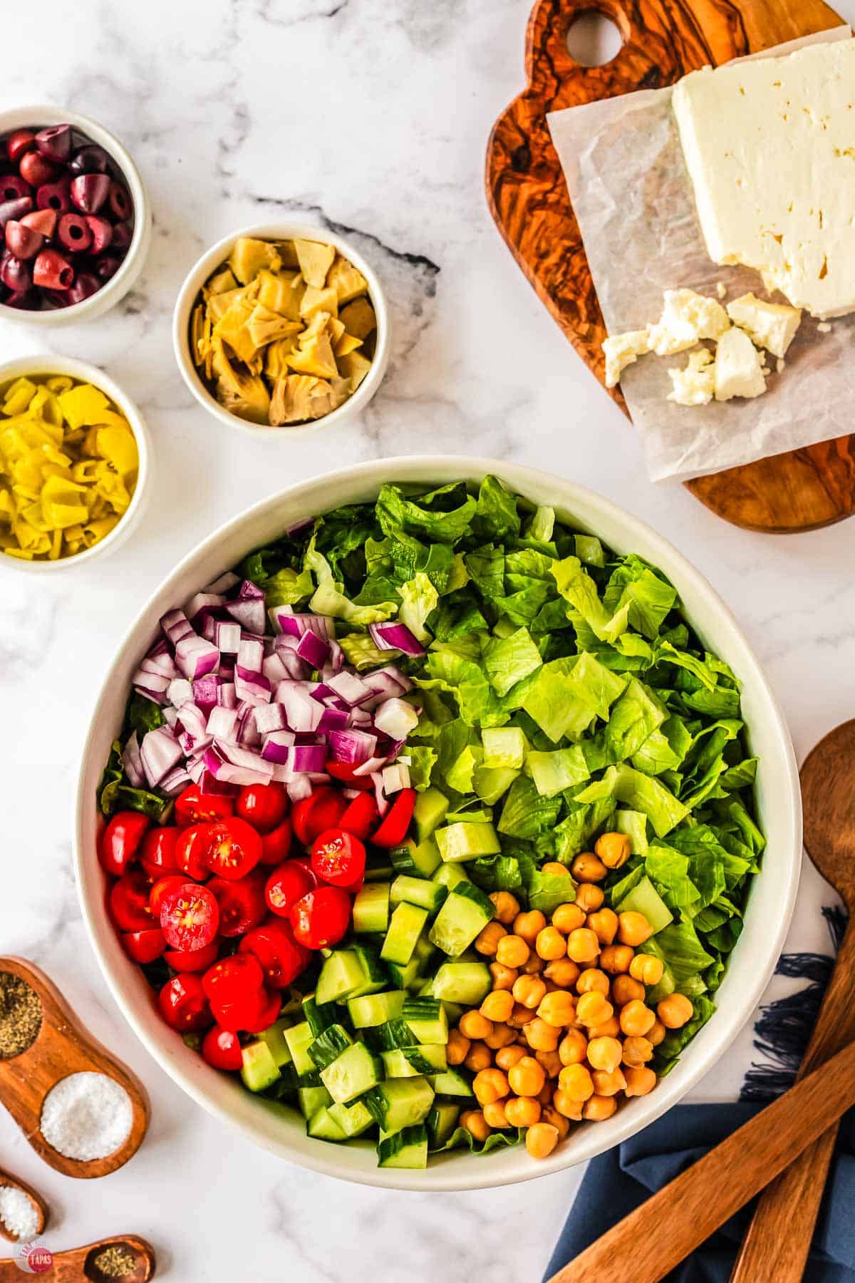 lettuce and beans in a salad bowl